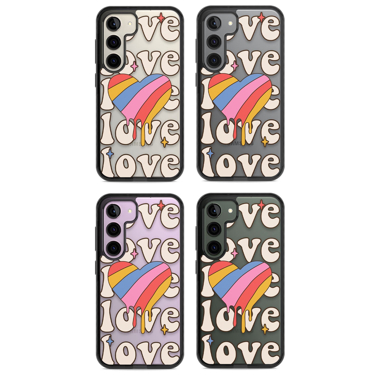 Groovy Love Impact Phone Case for Samsung Galaxy S24, Samsung Galaxy S23, Samsung Galaxy S22