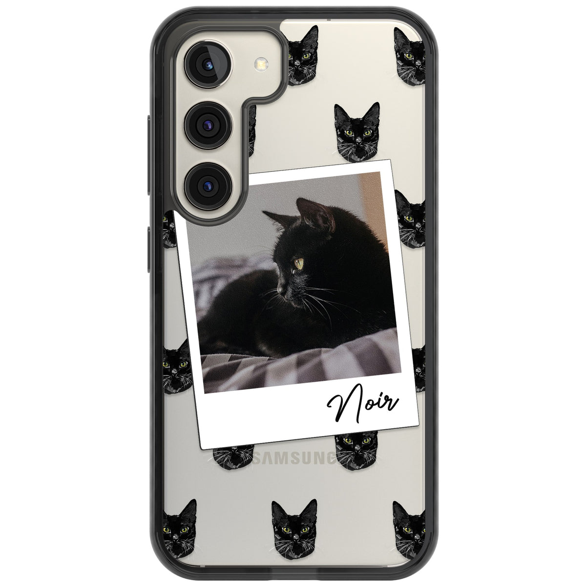 Personalised Bombay Cat Photo Samsung S22 / Samsung S22 Plus / Samsung S23 / Samsung S23 Plus / Samsung S24 / Samsung S24 Plus Impact Black Phone Case front