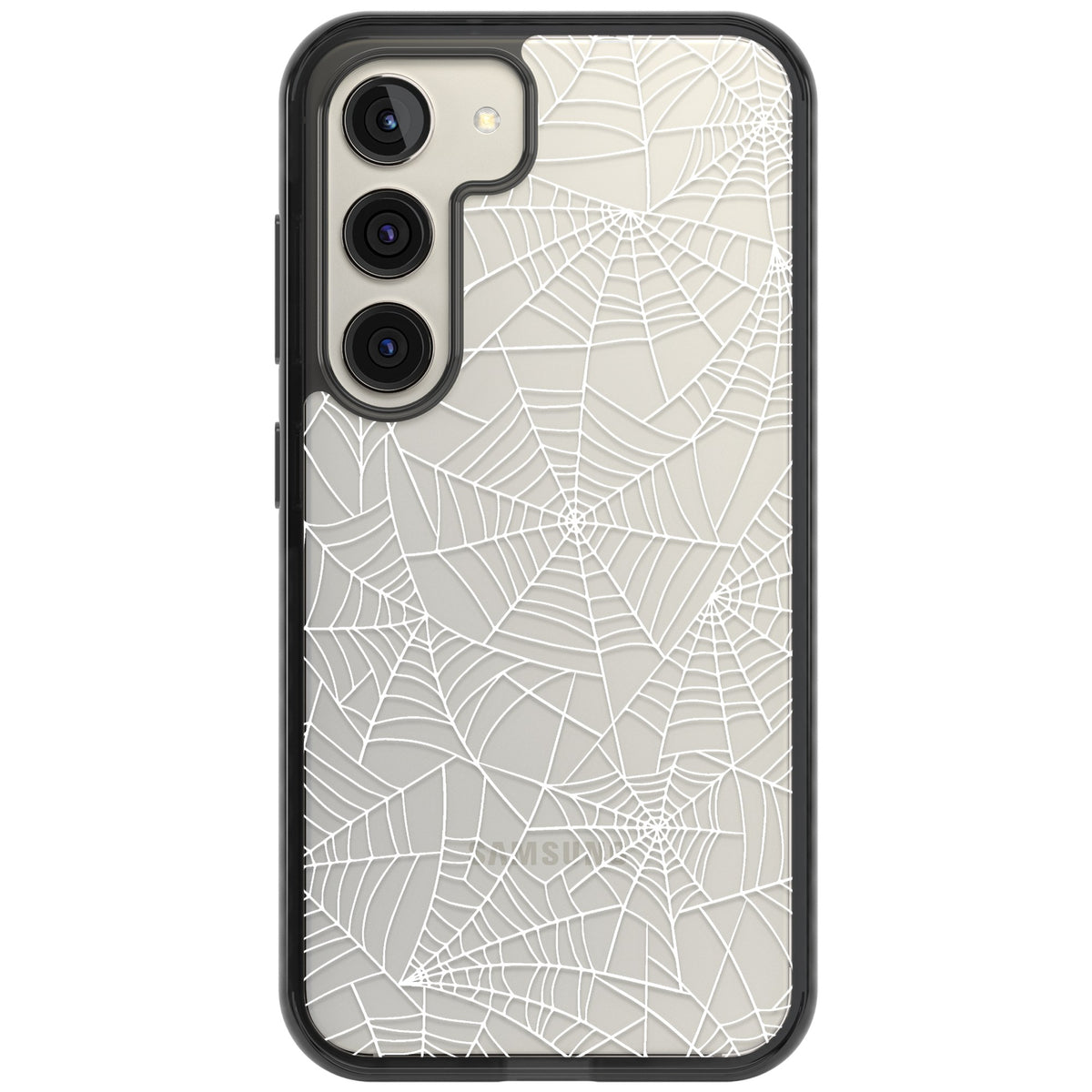 Spider Webs Samsung S22 / Samsung S22 Plus / Samsung S23 / Samsung S23 Plus / Samsung S24 / Samsung S24 Plus Impact Black Phone Case front