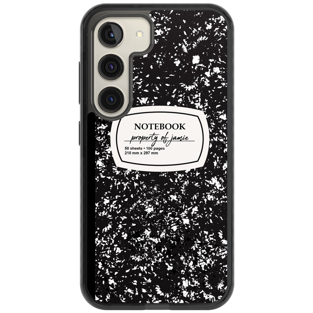 Personalised Classic Composition Samsung S22 / Samsung S22 Plus / Samsung S23 / Samsung S23 Plus / Samsung S24 / Samsung S24 Plus Impact Black Phone Case front