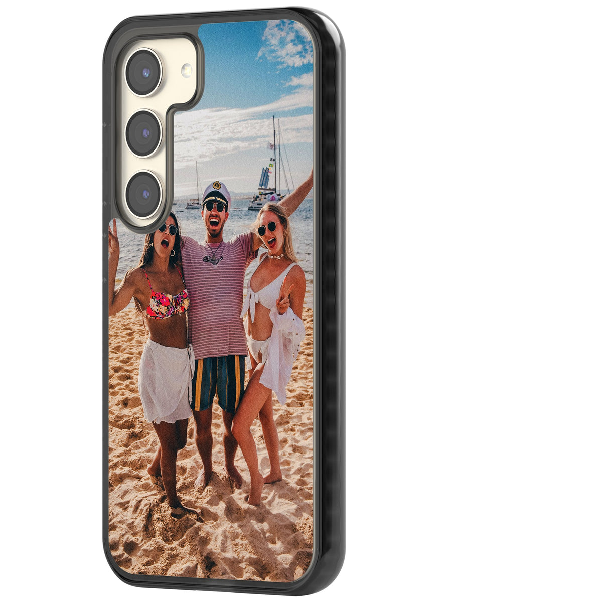 Personalised Photo Samsung S22 / Samsung S22 Plus / Samsung S23 / Samsung S23 Plus / Samsung S24 / Samsung S24 Plus Impact Black Phone Case side
