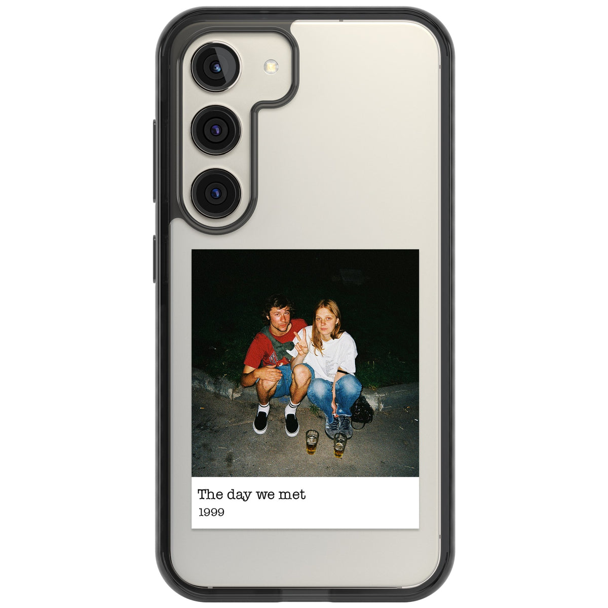 Personalised Photo Memory Samsung S22 / Samsung S22 Plus / Samsung S23 / Samsung S23 Plus / Samsung S24 / Samsung S24 Plus Impact Black Phone Case front