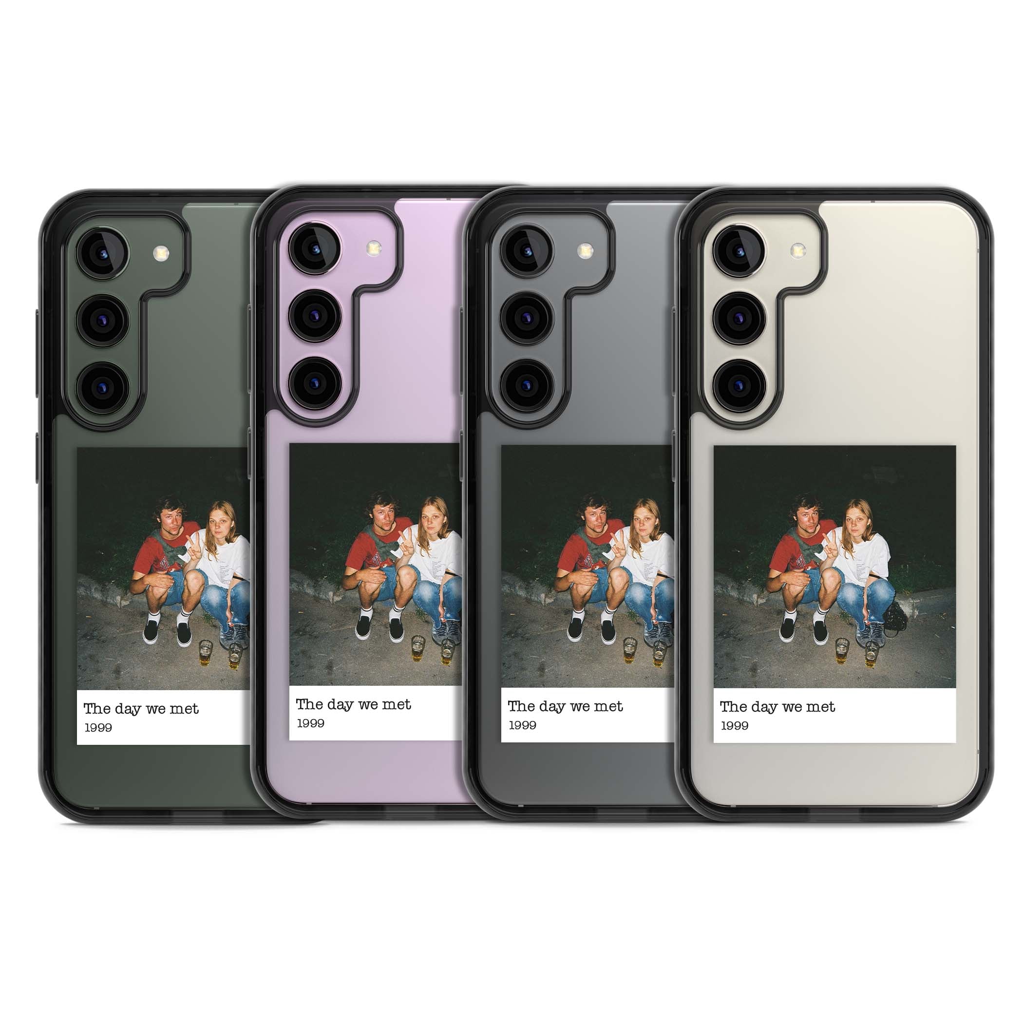 Photo Memory minimal iPhone case | Black Impact case for Samsung Galaxy S24, Samsung Galaxy S23, Samsung Galaxy S22