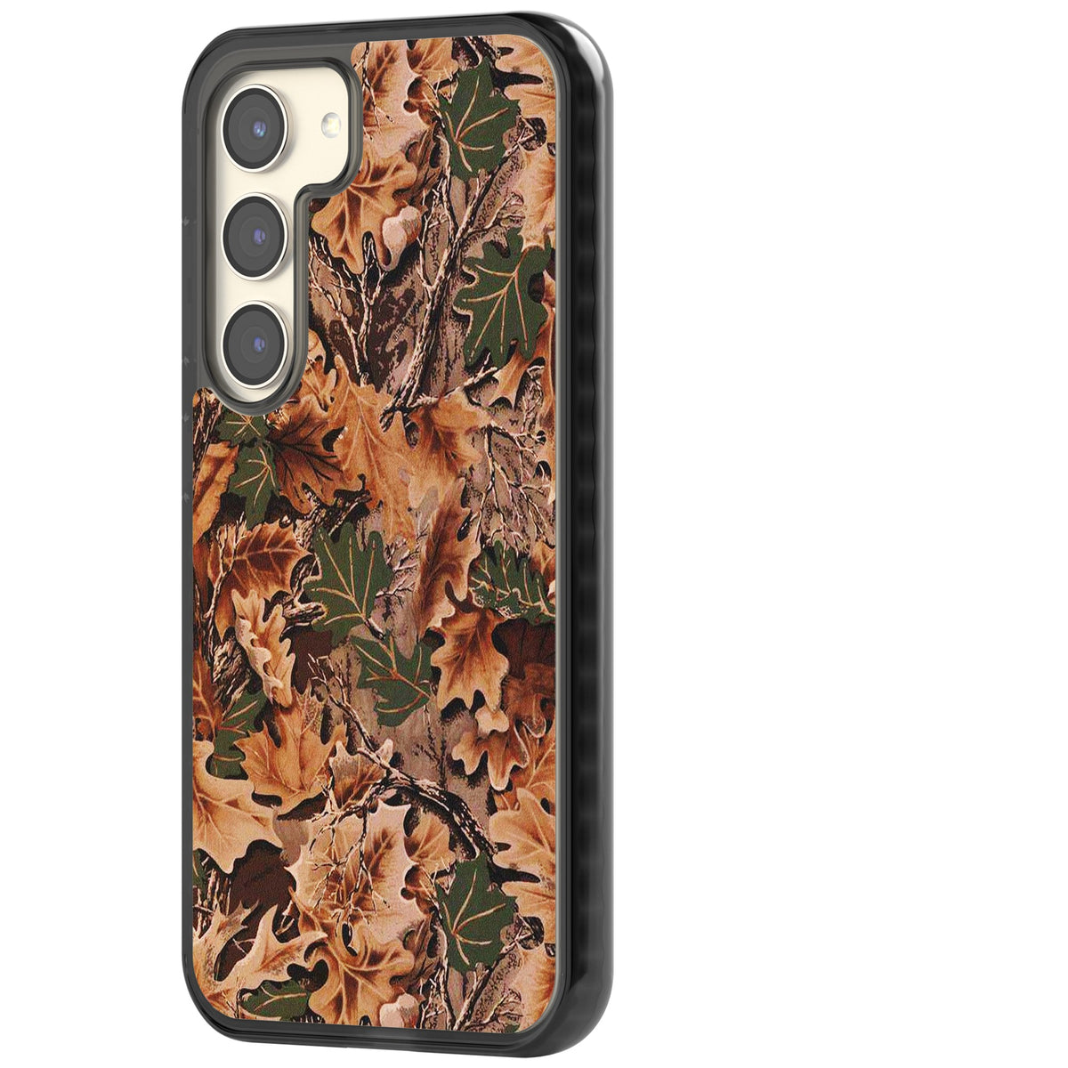 Leaves Camo Samsung S22 / Samsung S22 Plus / Samsung S23 / Samsung S23 Plus / Samsung S24 / Samsung S24 Plus Impact Black Phone Case side