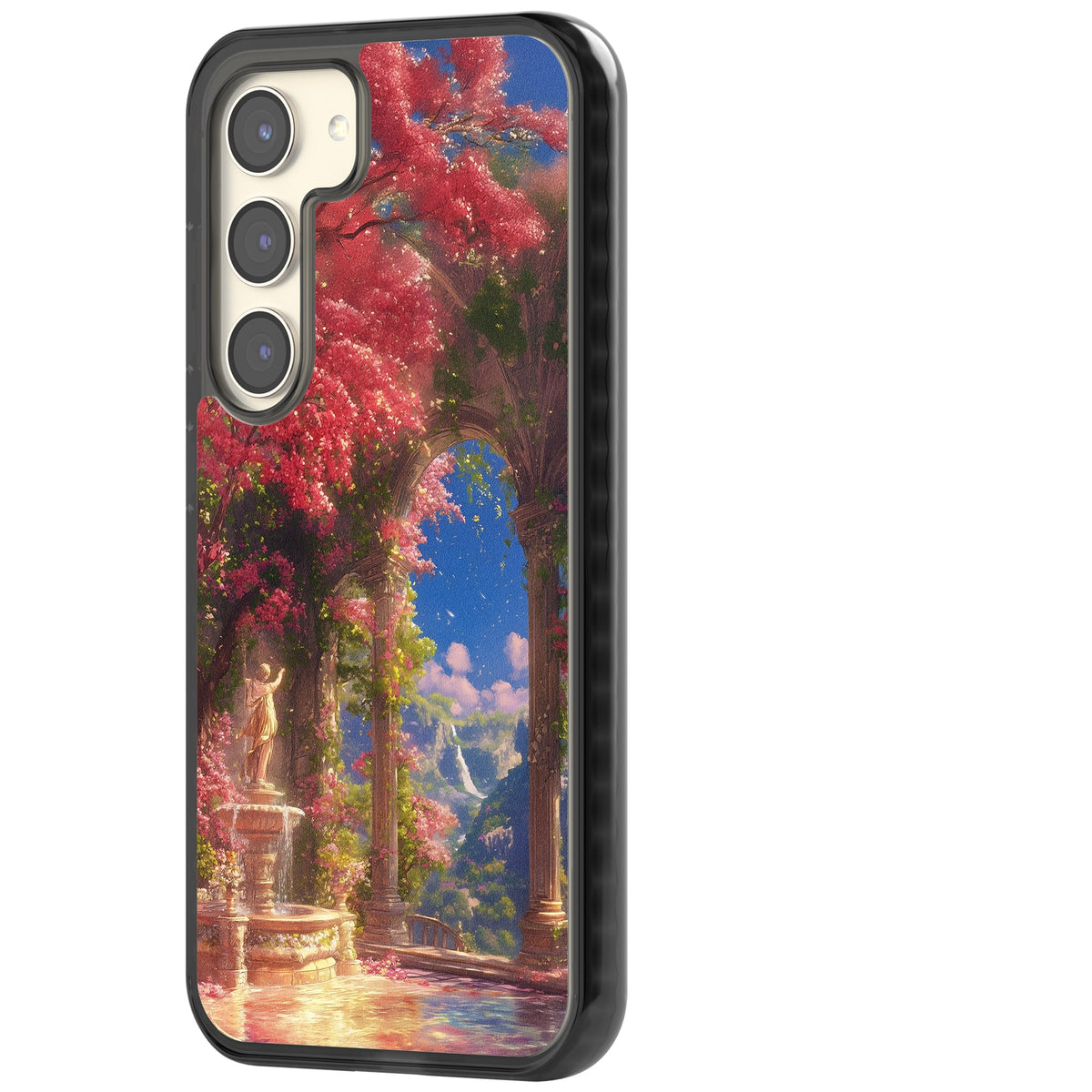 Castle Blossom Samsung S22 / Samsung S22 Plus / Samsung S23 / Samsung S23 Plus / Samsung S24 / Samsung S24 Plus Impact Black Phone Case side