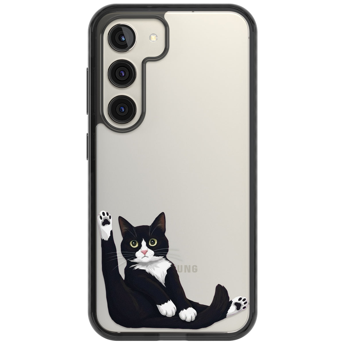 Mid-Groom Cat Samsung S22 / Samsung S22 Plus / Samsung S23 / Samsung S23 Plus / Samsung S24 / Samsung S24 Plus Impact Black Phone Case front