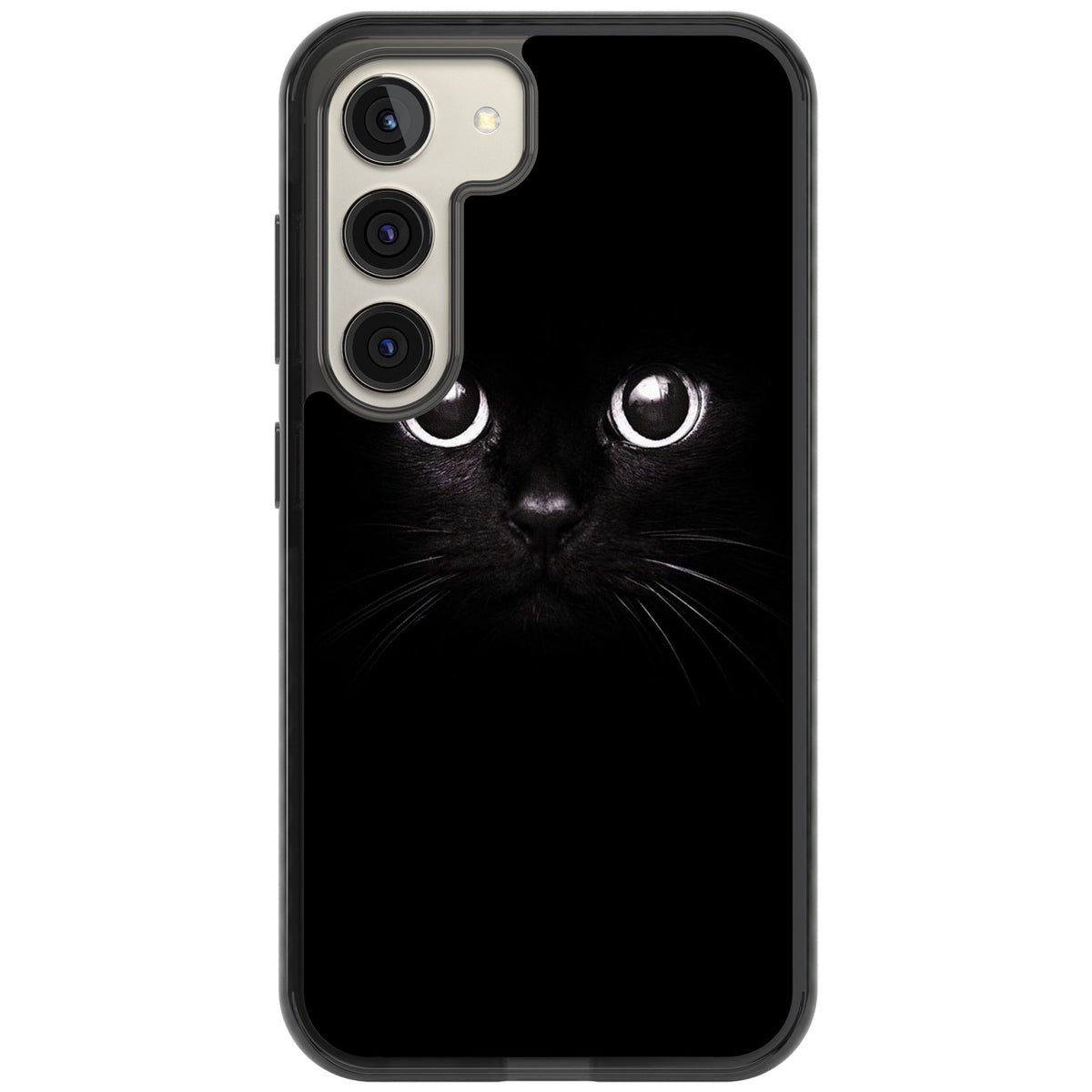 Black Cat Samsung S22 / Samsung S22 Plus / Samsung S23 / Samsung S23 Plus / Samsung S24 / Samsung S24 Plus Impact Black Phone Case front
