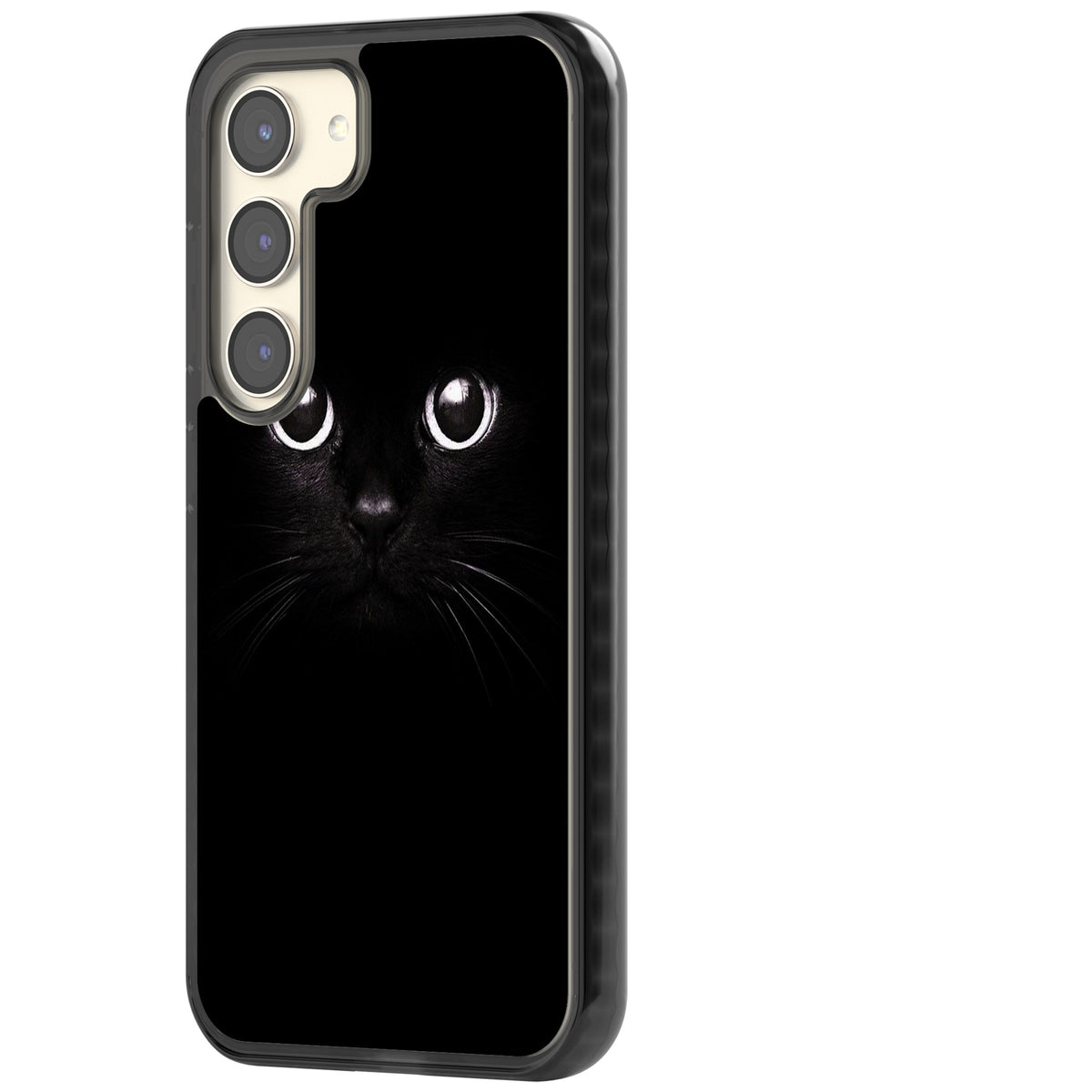 Black Cat Samsung S22 / Samsung S22 Plus / Samsung S23 / Samsung S23 Plus / Samsung S24 / Samsung S24 Plus Impact Black Phone Case side
