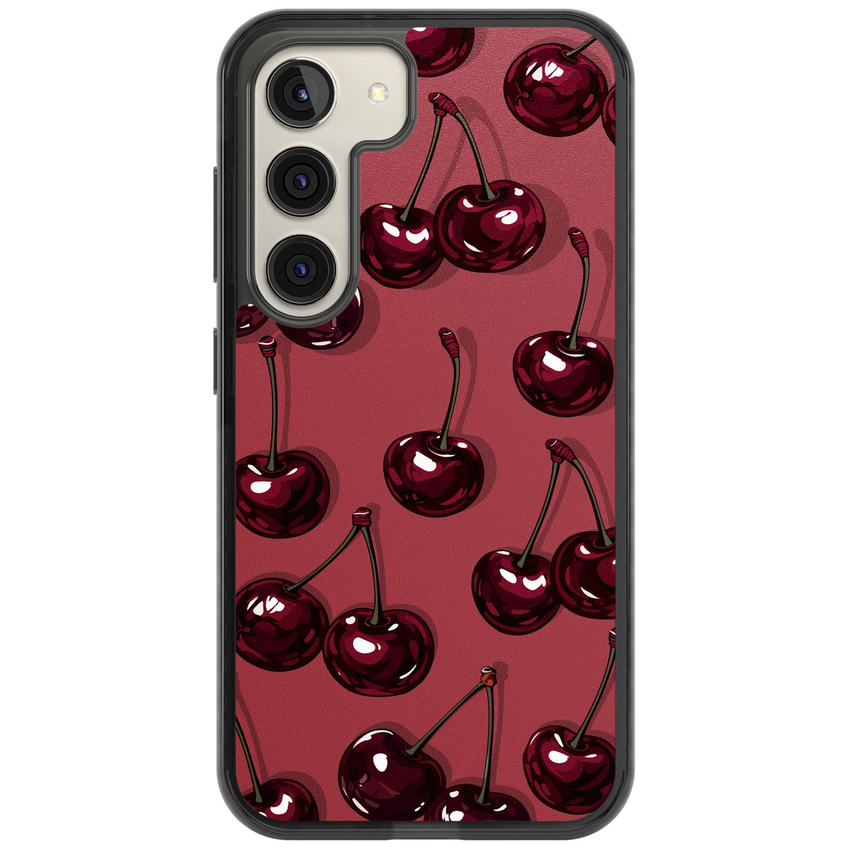 Cherry Rebel Samsung S22 / Samsung S22 Plus / Samsung S23 / Samsung S23 Plus / Samsung S24 / Samsung S24 Plus Impact Black Phone Case front