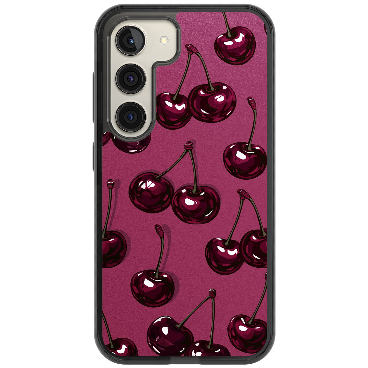 Cherry Soda Samsung S22 / Samsung S22 Plus / Samsung S23 / Samsung S23 Plus / Samsung S24 / Samsung S24 Plus Impact Black Phone Case front