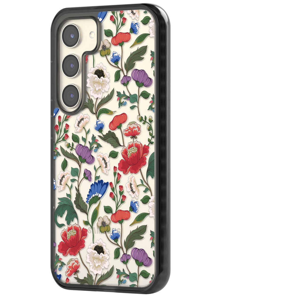 Chinoiserie Bloom Samsung S22 / Samsung S22 Plus / Samsung S23 / Samsung S23 Plus / Samsung S24 / Samsung S24 Plus Impact Black Phone Case side