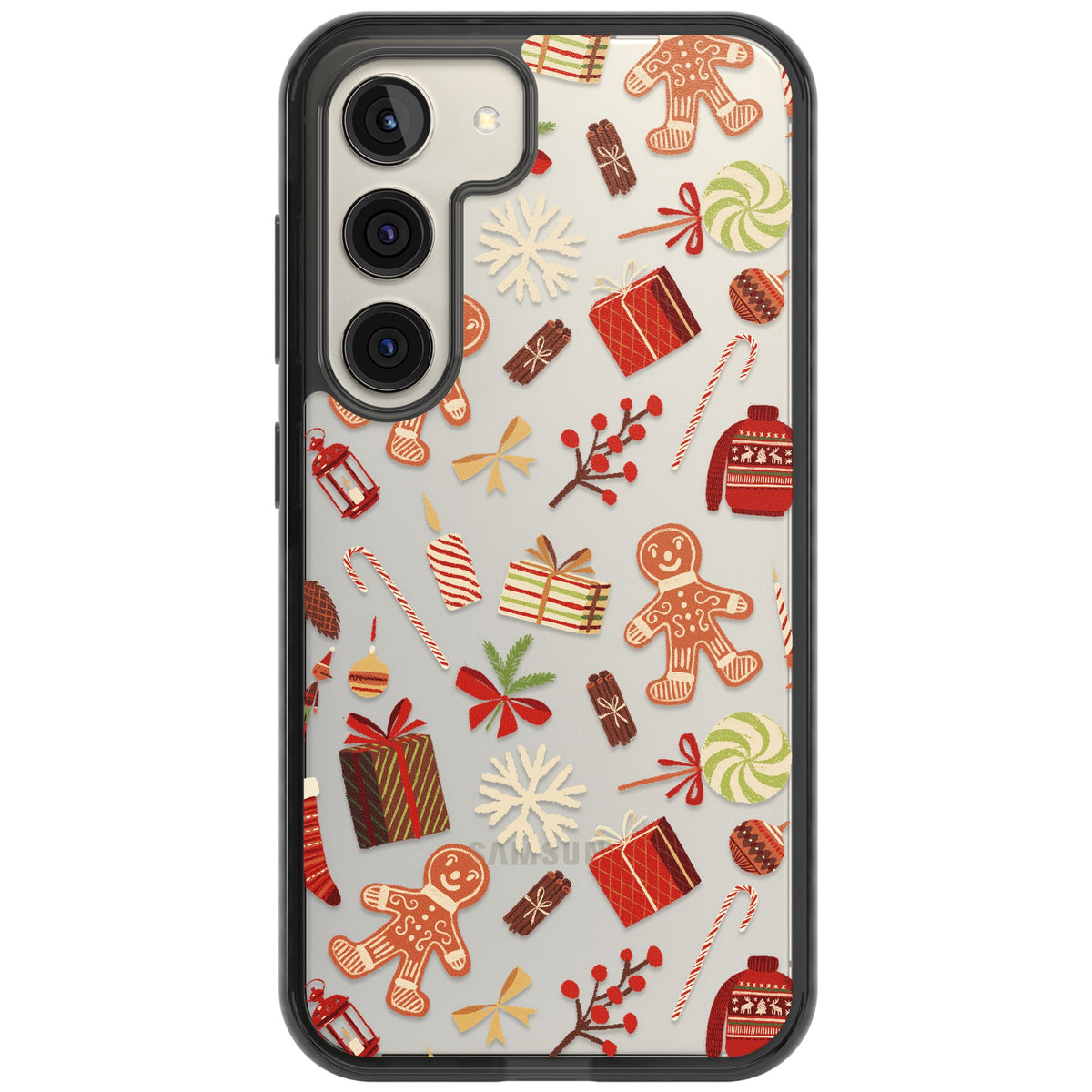 Christmas Assortments Samsung S22 / Samsung S22 Plus / Samsung S23 / Samsung S23 Plus / Samsung S24 / Samsung S24 Plus Impact Black Phone Case front