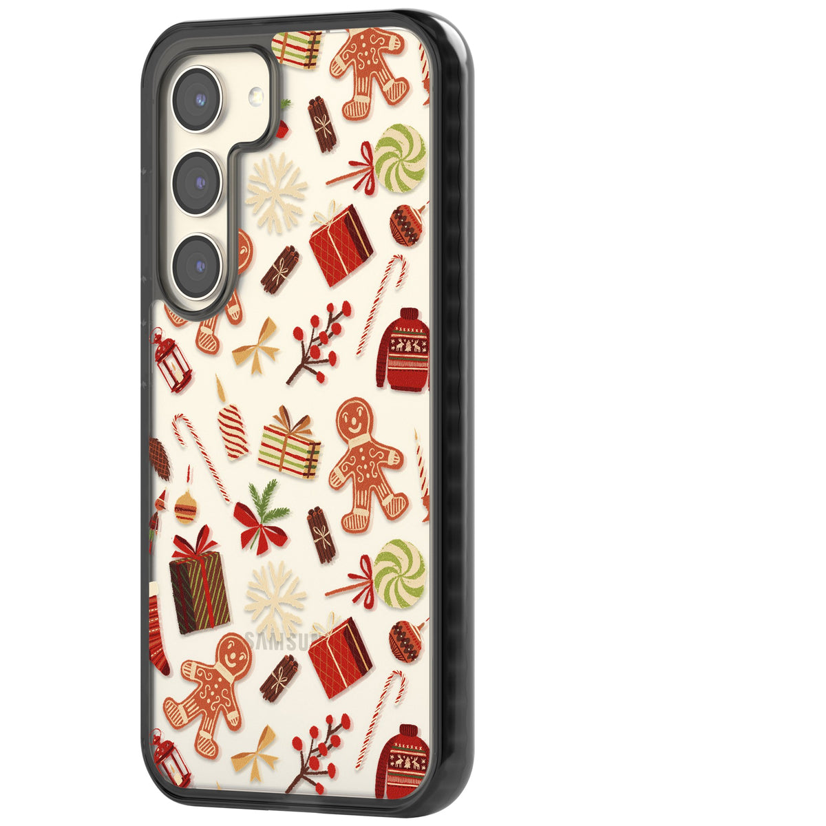Christmas Assortments Samsung S22 / Samsung S22 Plus / Samsung S23 / Samsung S23 Plus / Samsung S24 / Samsung S24 Plus Impact Black Phone Case side