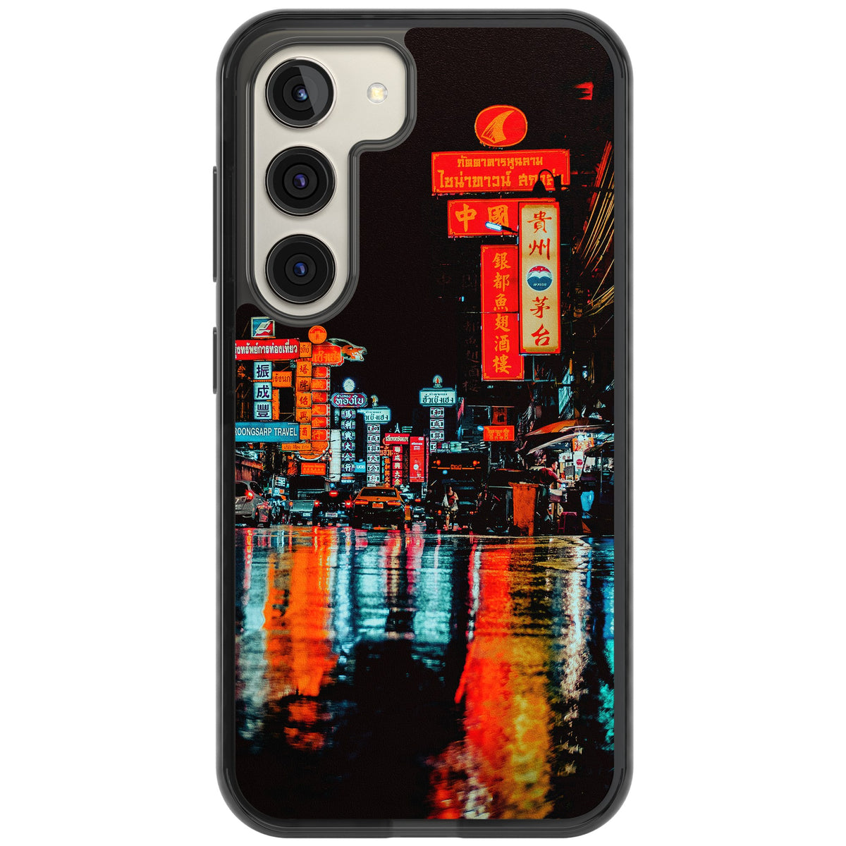 Neon City Samsung S22 / Samsung S22 Plus / Samsung S23 / Samsung S23 Plus / Samsung S24 / Samsung S24 Plus Impact Black Phone Case front