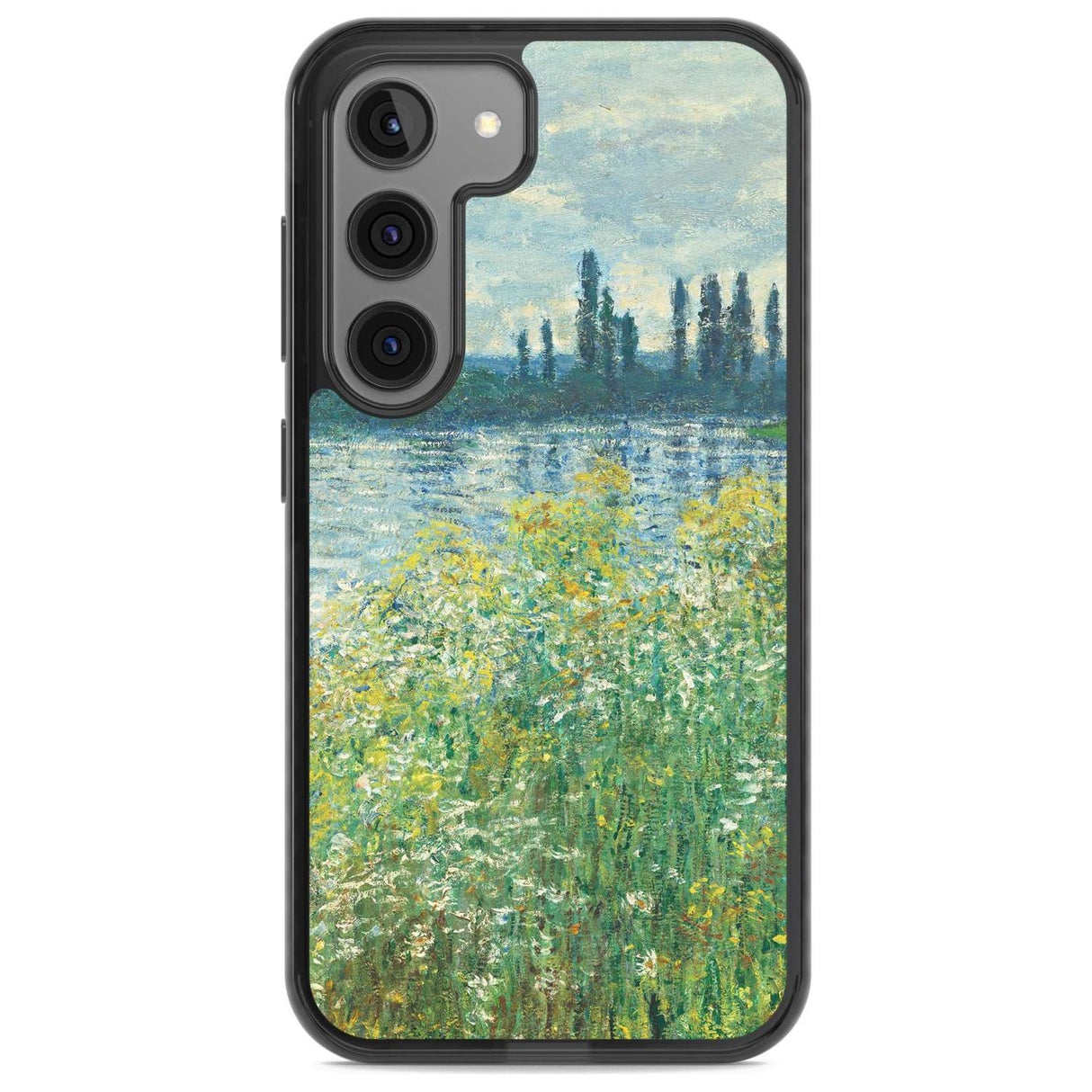 Banks of the Seine by Claude Monet Phone Case Samsung S22 / Black Impact Case,Samsung S23 / Black Impact Case Blanc Space