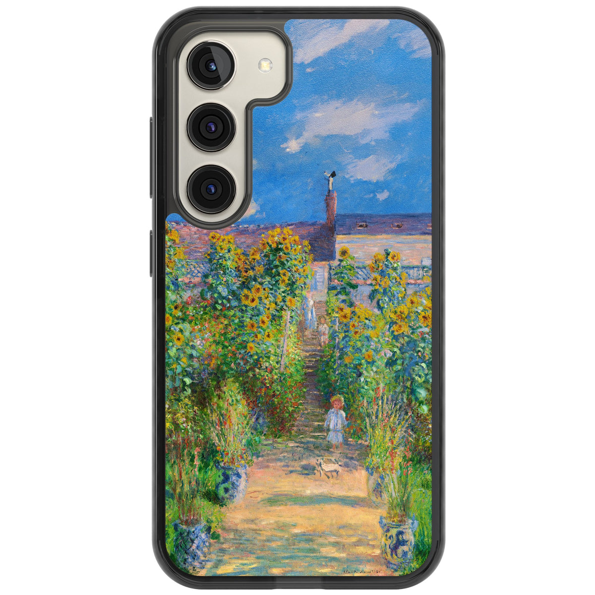 Garden at Vetheuil Samsung S22 / Samsung S22 Plus / Samsung S23 / Samsung S23 Plus / Samsung S24 / Samsung S24 Plus Impact Black Phone Case front
