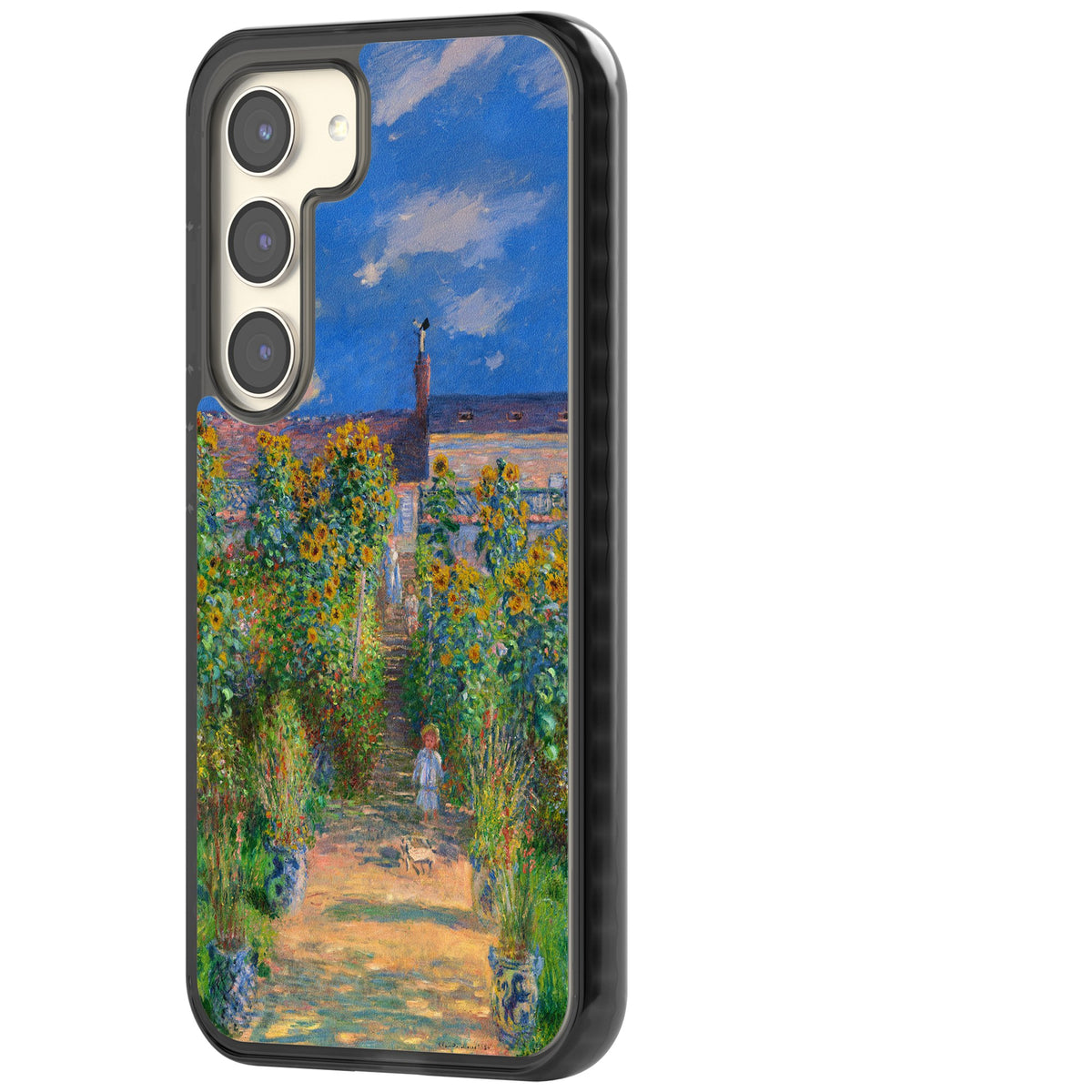 Garden at Vetheuil Samsung S22 / Samsung S22 Plus / Samsung S23 / Samsung S23 Plus / Samsung S24 / Samsung S24 Plus Impact Black Phone Case side