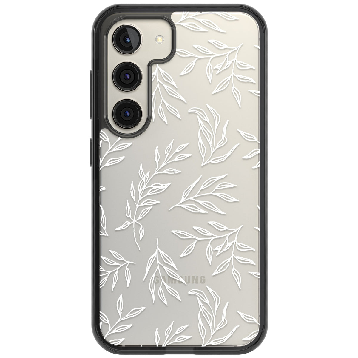 Leafy Botanical Samsung S22 / Samsung S22 Plus / Samsung S23 / Samsung S23 Plus / Samsung S24 / Samsung S24 Plus Impact Black Phone Case front