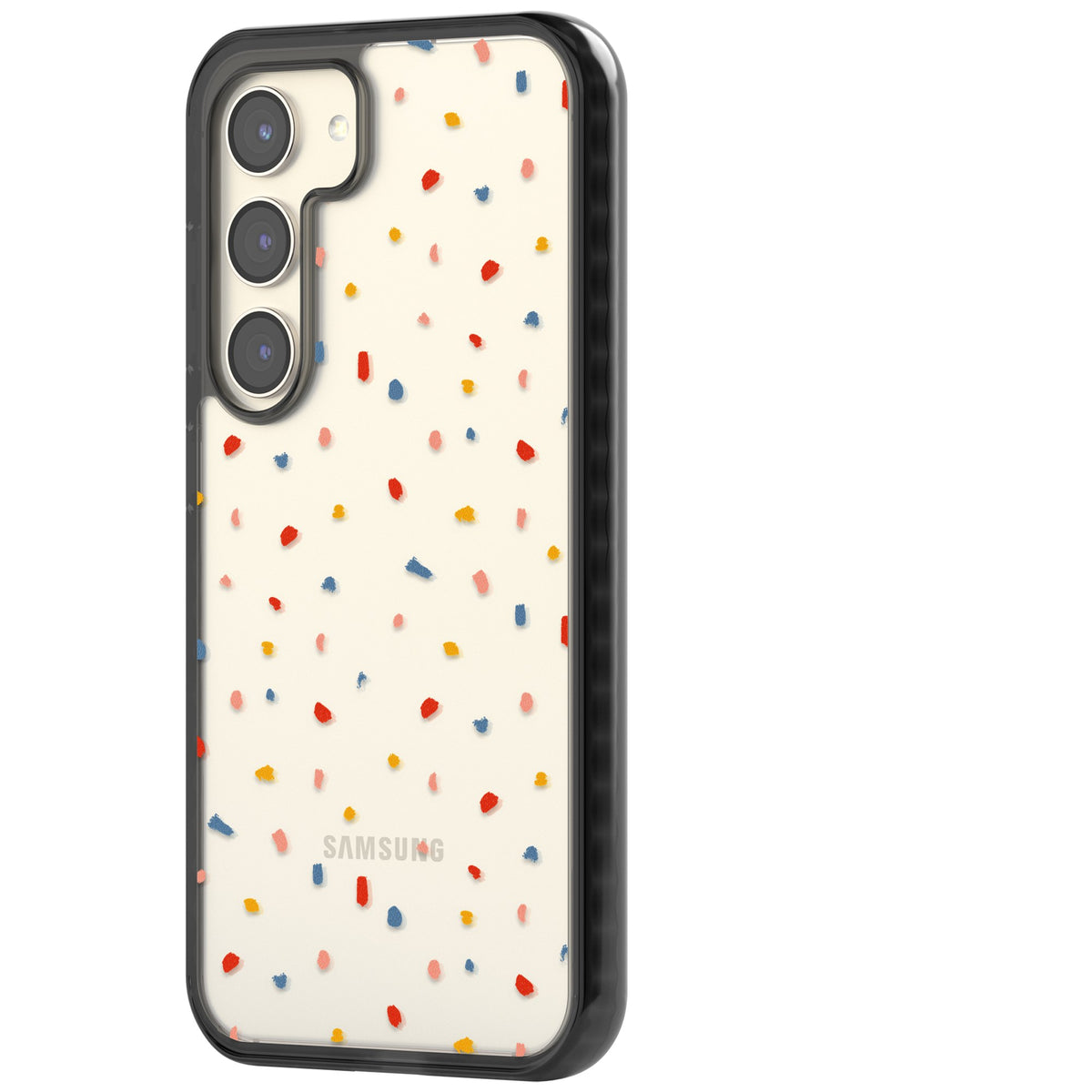 Small Confetti Samsung S22 / Samsung S22 Plus / Samsung S23 / Samsung S23 Plus / Samsung S24 / Samsung S24 Plus Impact Black Phone Case side