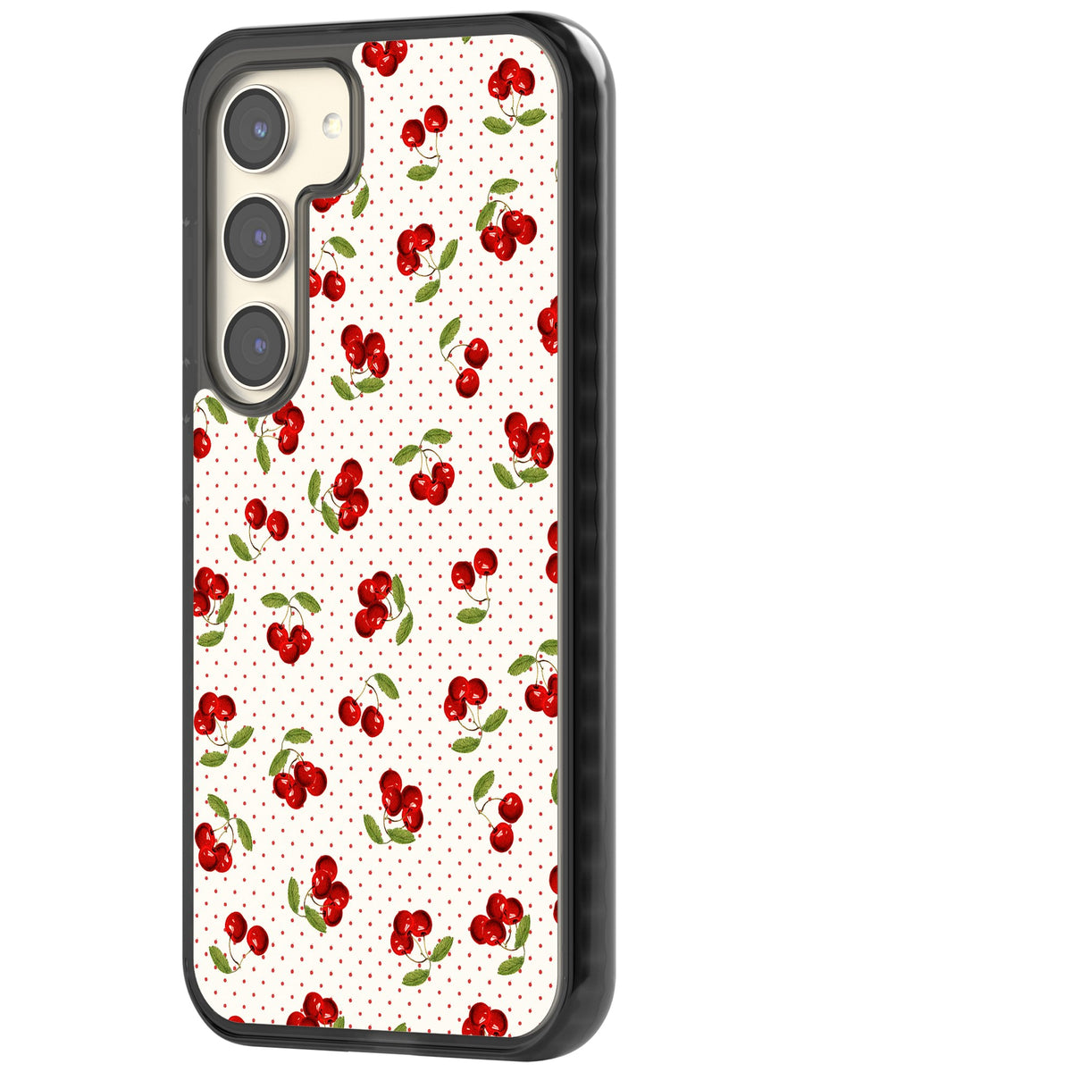 Cherry Picking Samsung S22 / Samsung S22 Plus / Samsung S23 / Samsung S23 Plus / Samsung S24 / Samsung S24 Plus Impact Black Phone Case side
