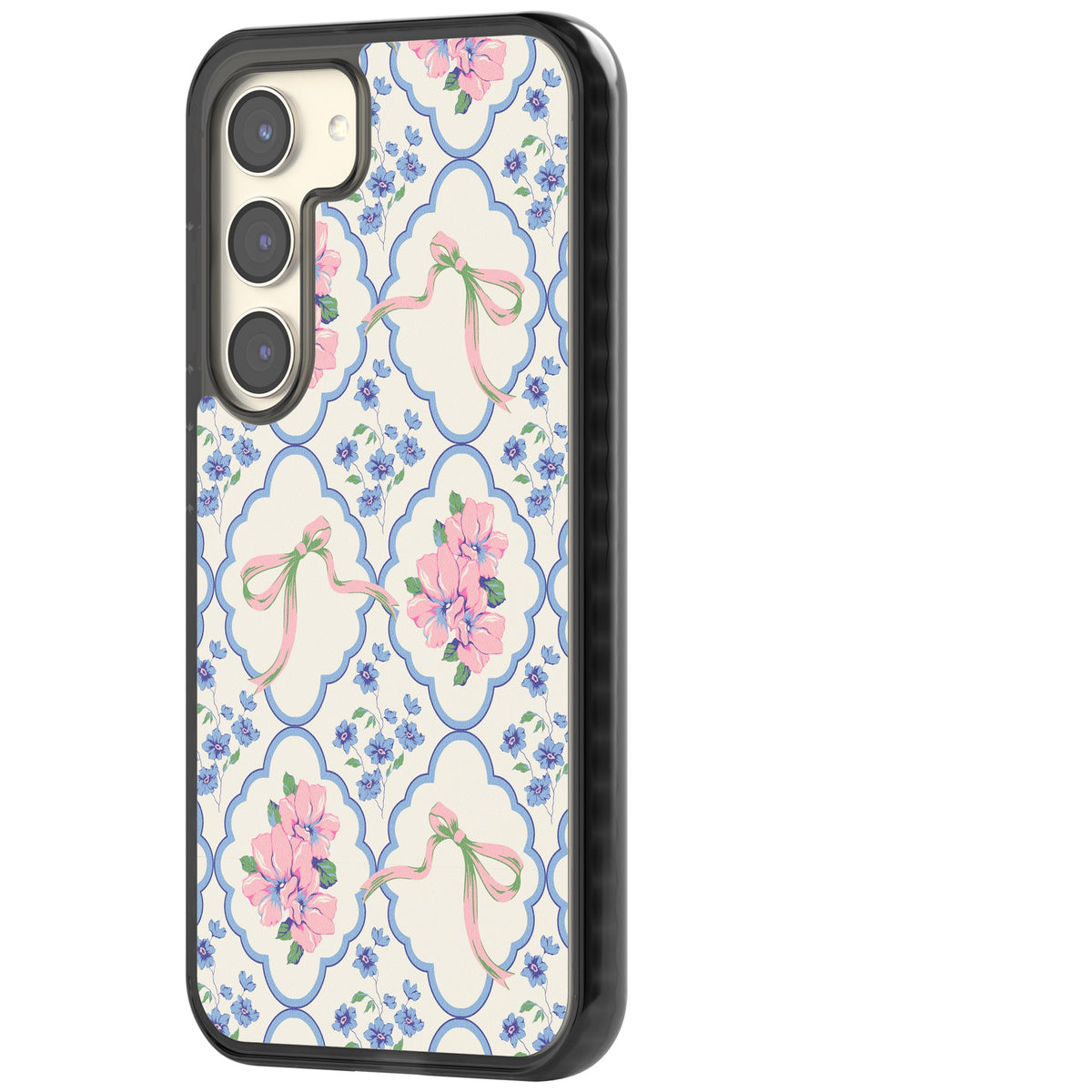 Ribbon Lattice Samsung S22 / Samsung S22 Plus / Samsung S23 / Samsung S23 Plus / Samsung S24 / Samsung S24 Plus Impact Black Phone Case side