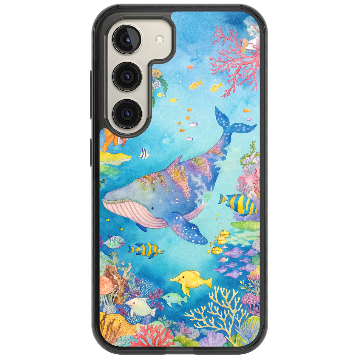 Coral Lagoon Samsung S22 / Samsung S22 Plus / Samsung S23 / Samsung S23 Plus / Samsung S24 / Samsung S24 Plus Impact Black Phone Case front