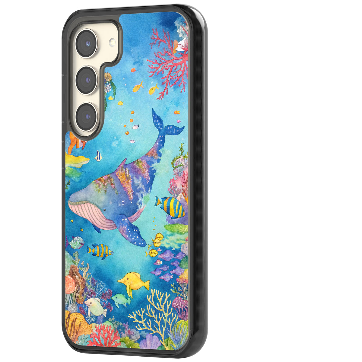Coral Lagoon Samsung S22 / Samsung S22 Plus / Samsung S23 / Samsung S23 Plus / Samsung S24 / Samsung S24 Plus Impact Black Phone Case side