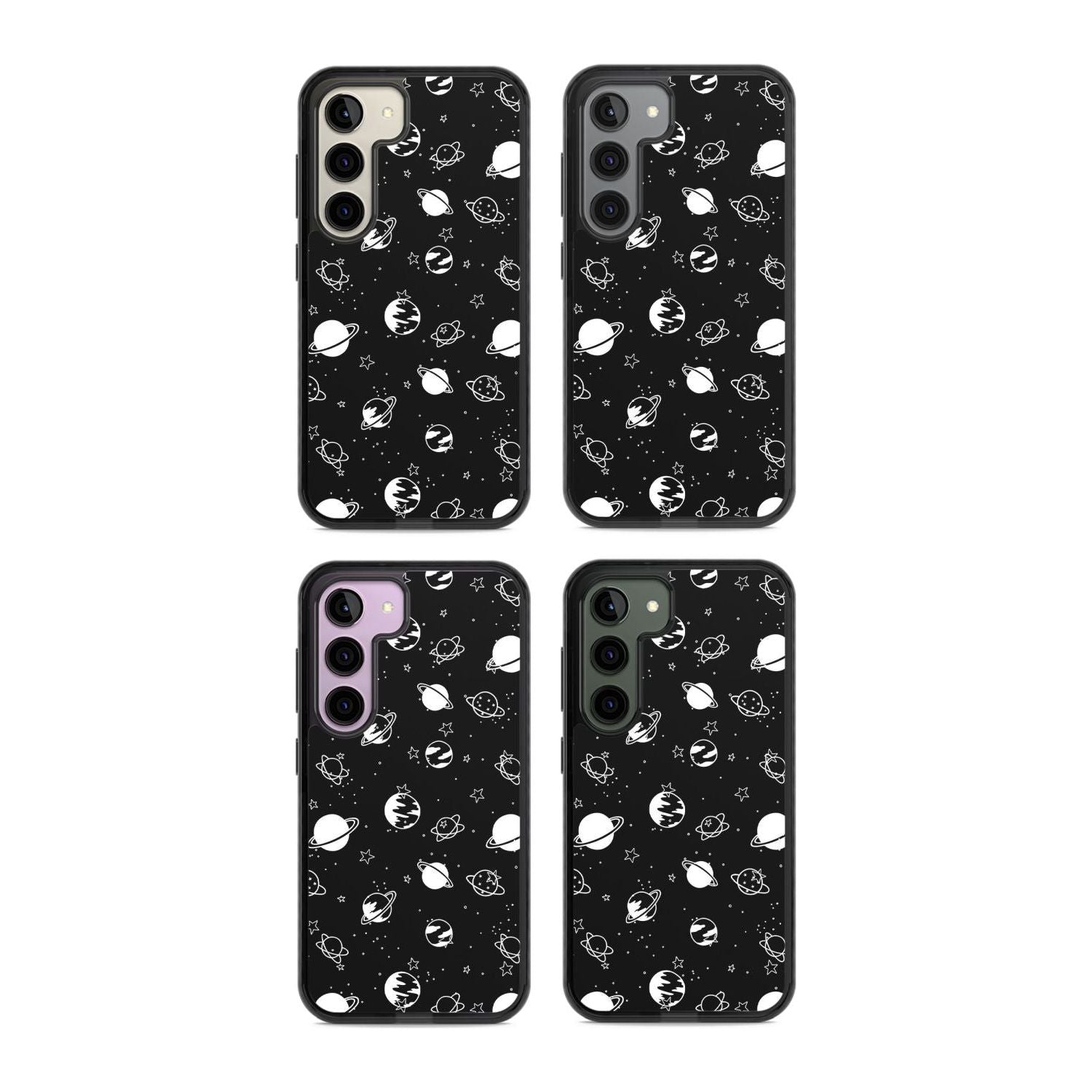 White Planets On Black