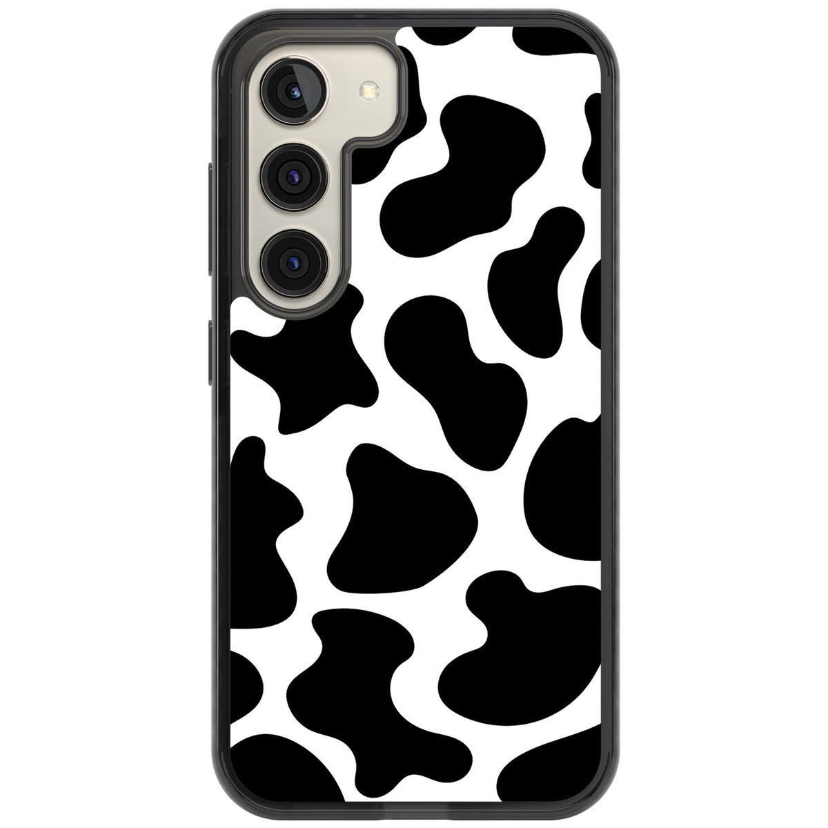 Cow Print Samsung S22 / Samsung S22 Plus / Samsung S23 / Samsung S23 Plus / Samsung S24 / Samsung S24 Plus Impact Black Phone Case front