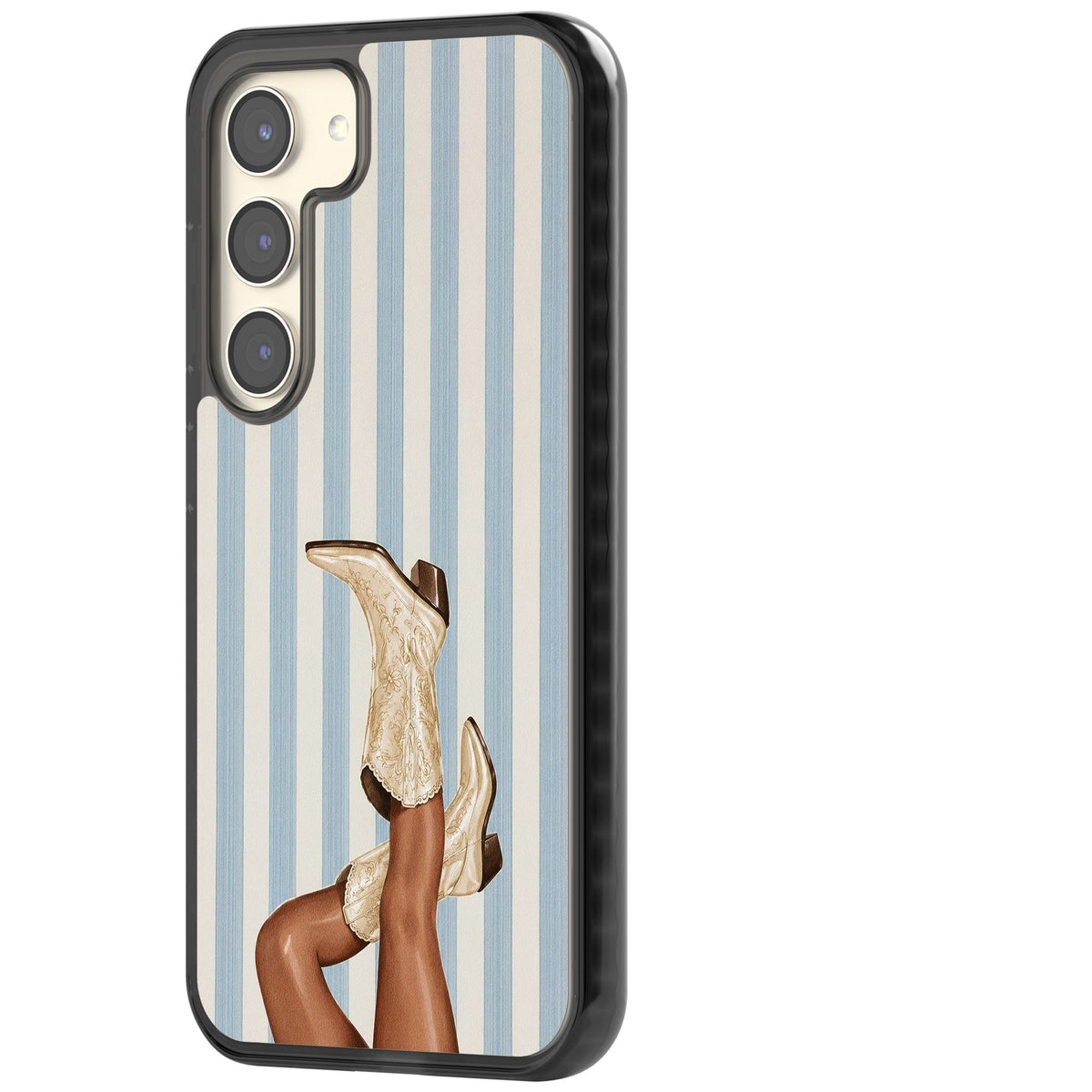 Cowgirl Boots Samsung S22 / Samsung S22 Plus / Samsung S23 / Samsung S23 Plus / Samsung S24 / Samsung S24 Plus Impact Black Phone Case side