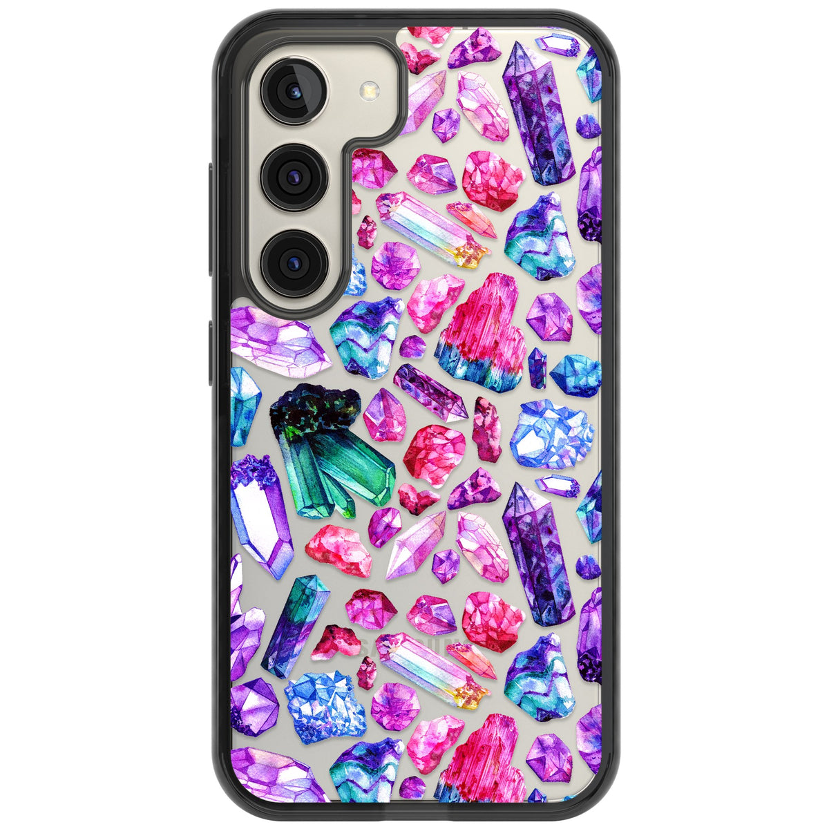Rainbow Crystals Samsung S22 / Samsung S22 Plus / Samsung S23 / Samsung S23 Plus / Samsung S24 / Samsung S24 Plus Impact Black Phone Case front