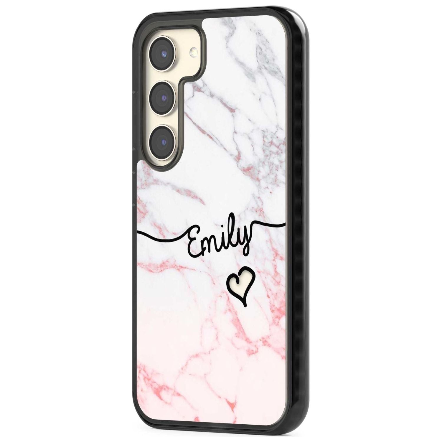 Personalised Pink Fade Marble Heart