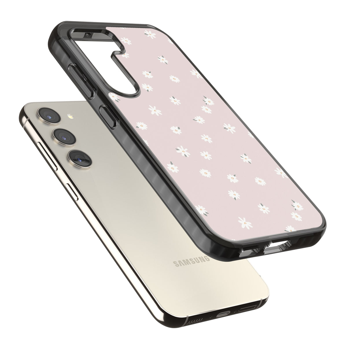 Rosewater Fields Samsung S22 / Samsung S22 Plus / Samsung S23 / Samsung S23 Plus / Samsung S24 / Samsung S24 Plus Impact Black Phone Case angled