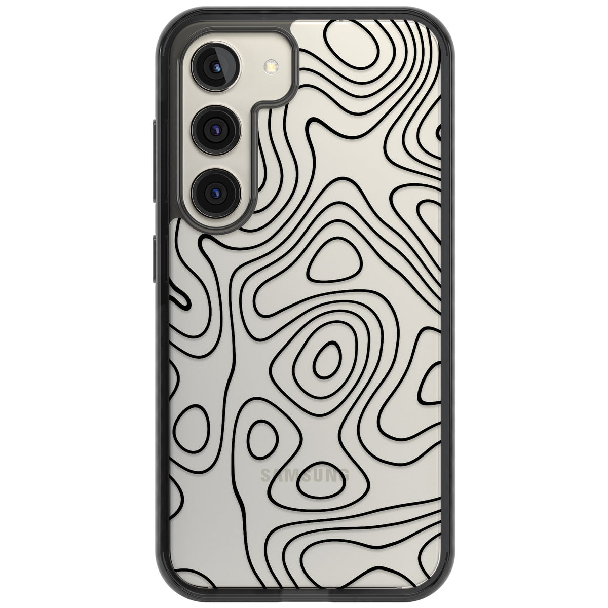 Damascus Steel Samsung S22 / Samsung S22 Plus / Samsung S23 / Samsung S23 Plus / Samsung S24 / Samsung S24 Plus Impact Black Phone Case front