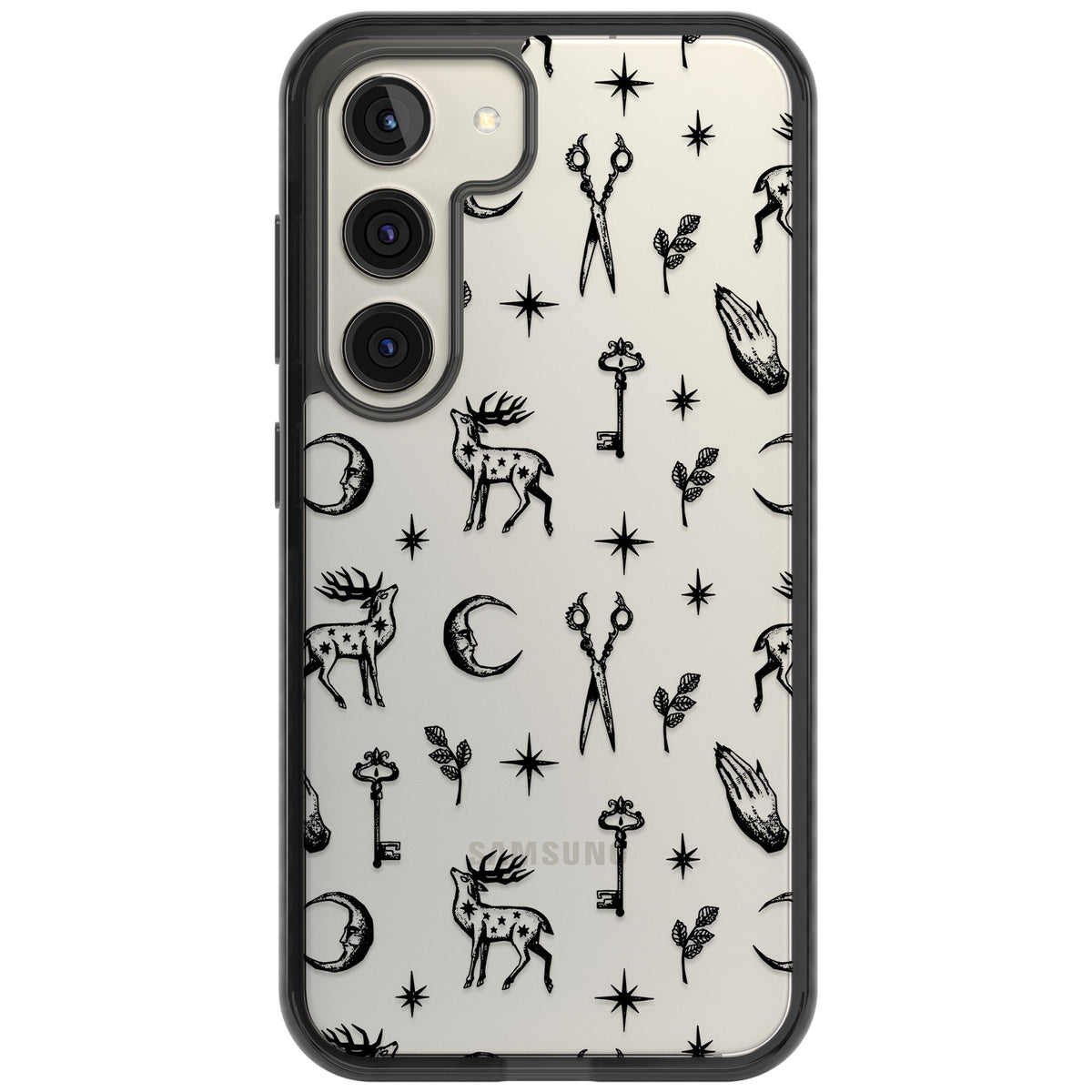 Forest Rituals & Relics Samsung S22 / Samsung S22 Plus / Samsung S23 / Samsung S23 Plus / Samsung S24 / Samsung S24 Plus Impact Black Phone Case front