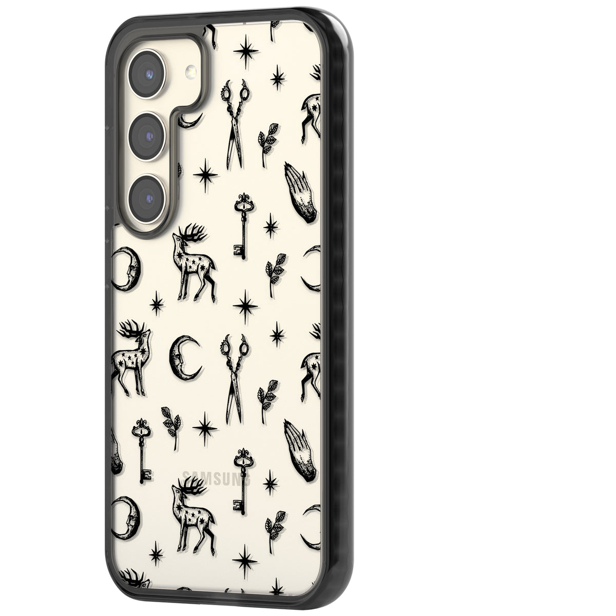 Forest Rituals & Relics Samsung S22 / Samsung S22 Plus / Samsung S23 / Samsung S23 Plus / Samsung S24 / Samsung S24 Plus Impact Black Phone Case side