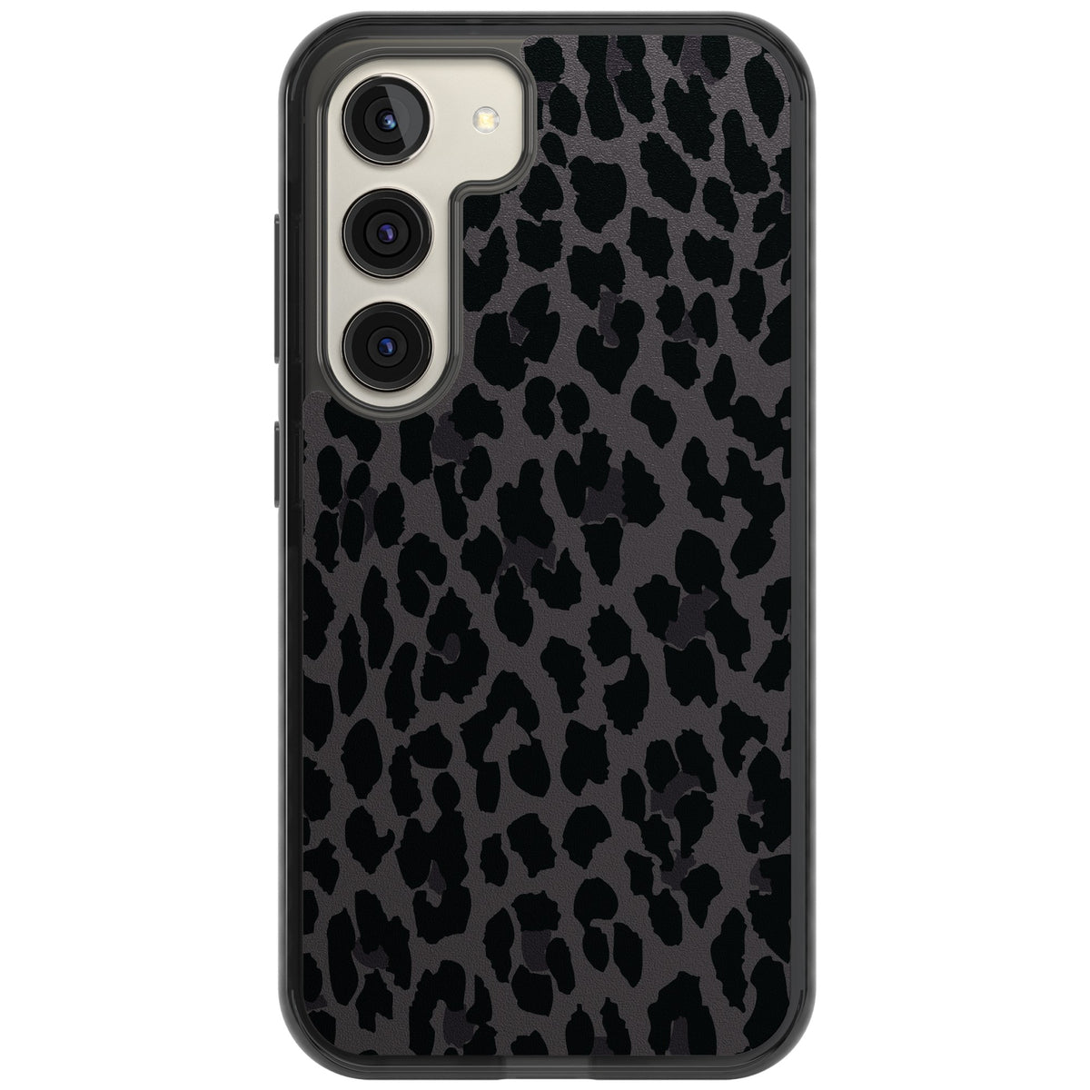 Dark Leopard Print Samsung S22 / Samsung S22 Plus / Samsung S23 / Samsung S23 Plus / Samsung S24 / Samsung S24 Plus Impact Black Phone Case front