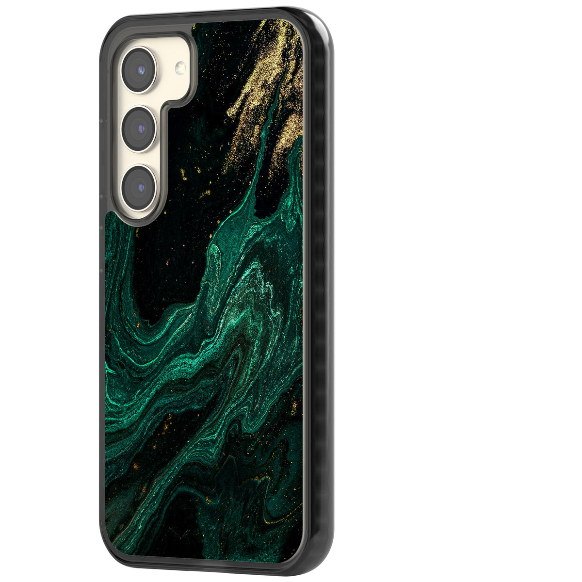 Emerald Lagoon Samsung S22 / Samsung S22 Plus / Samsung S23 / Samsung S23 Plus / Samsung S24 / Samsung S24 Plus Impact Black Phone Case side