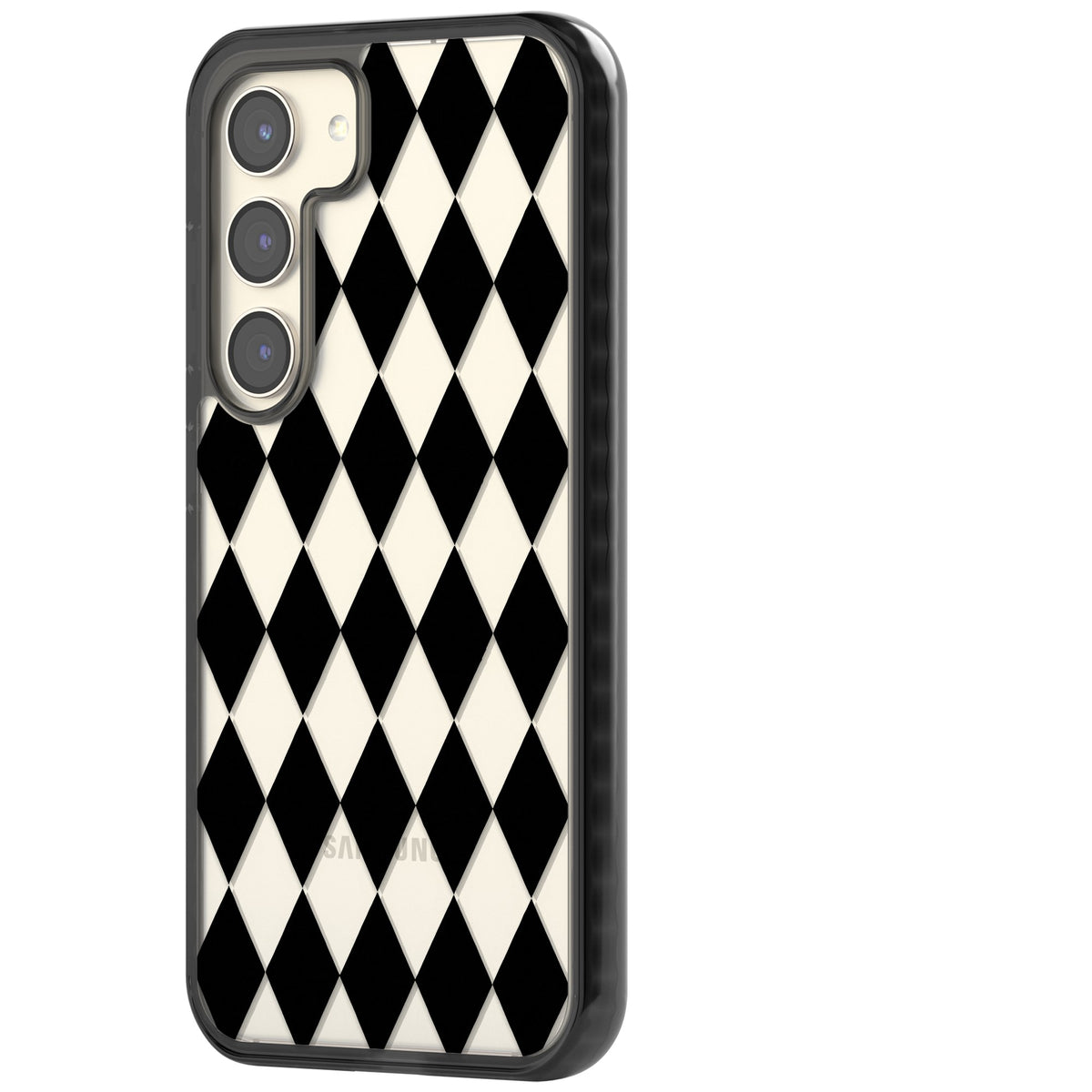 Black Diamonds Samsung S22 / Samsung S22 Plus / Samsung S23 / Samsung S23 Plus / Samsung S24 / Samsung S24 Plus Impact Black Phone Case side