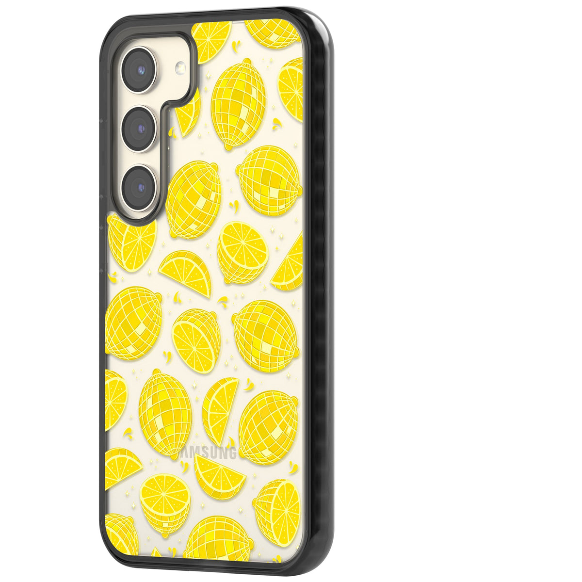 Disco Lemons Samsung S22 / Samsung S22 Plus / Samsung S23 / Samsung S23 Plus / Samsung S24 / Samsung S24 Plus Impact Black Phone Case side
