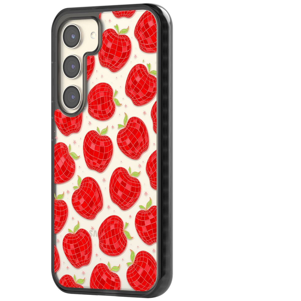Disco Apples Samsung S22 / Samsung S22 Plus / Samsung S23 / Samsung S23 Plus / Samsung S24 / Samsung S24 Plus Impact Black Phone Case side