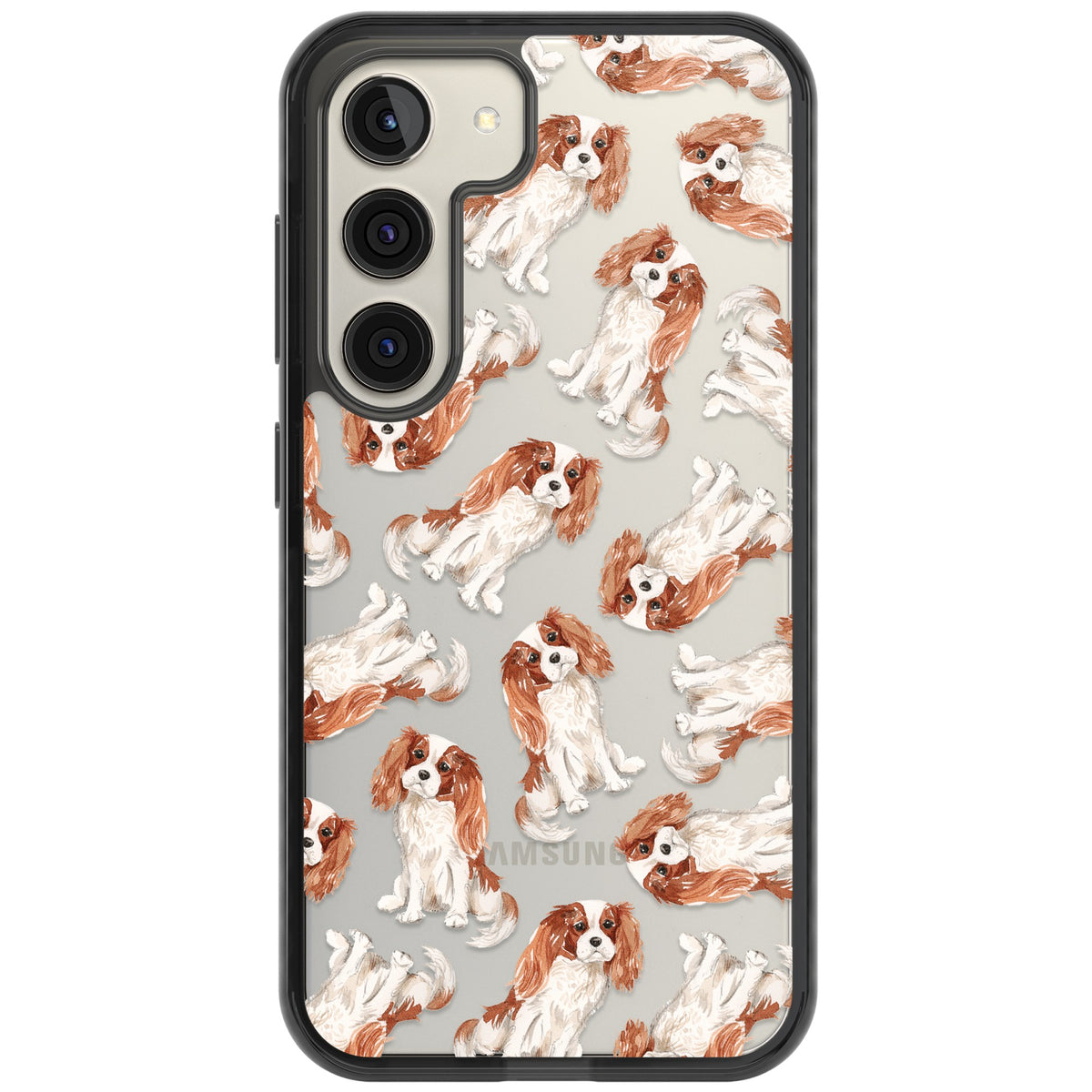 Cavalier King Charles Spaniel Samsung S22 / Samsung S22 Plus / Samsung S23 / Samsung S23 Plus / Samsung S24 / Samsung S24 Plus Impact Black Phone Case front