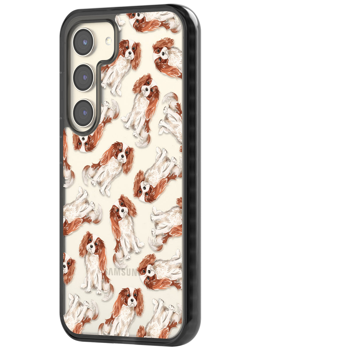 Cavalier King Charles Spaniel Samsung S22 / Samsung S22 Plus / Samsung S23 / Samsung S23 Plus / Samsung S24 / Samsung S24 Plus Impact Black Phone Case side