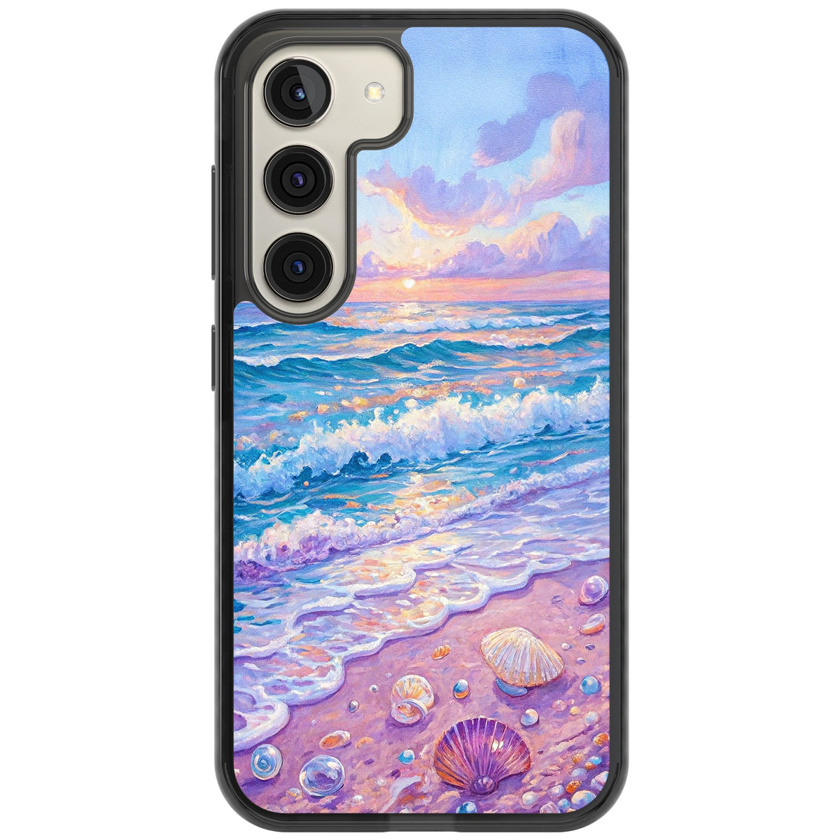 Pearl Shore Samsung S22 / Samsung S22 Plus / Samsung S23 / Samsung S23 Plus / Samsung S24 / Samsung S24 Plus Impact Black Phone Case front