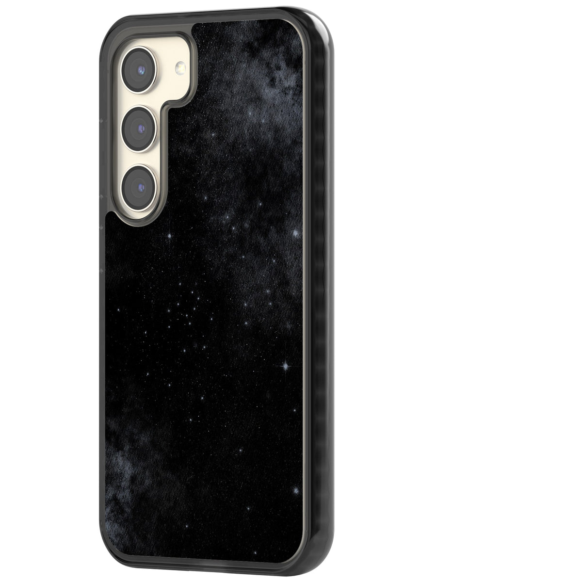 Shimmering Stars Samsung S22 / Samsung S22 Plus / Samsung S23 / Samsung S23 Plus / Samsung S24 / Samsung S24 Plus Impact Black Phone Case side