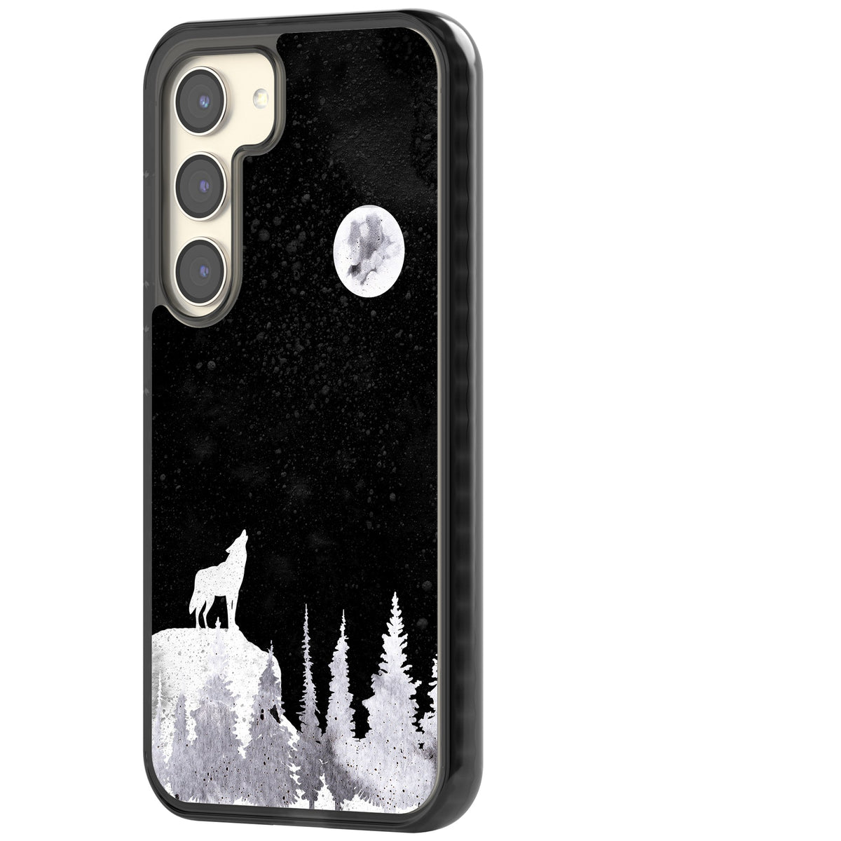 Lunar Howl Samsung S22 / Samsung S22 Plus / Samsung S23 / Samsung S23 Plus / Samsung S24 / Samsung S24 Plus Impact Black Phone Case side