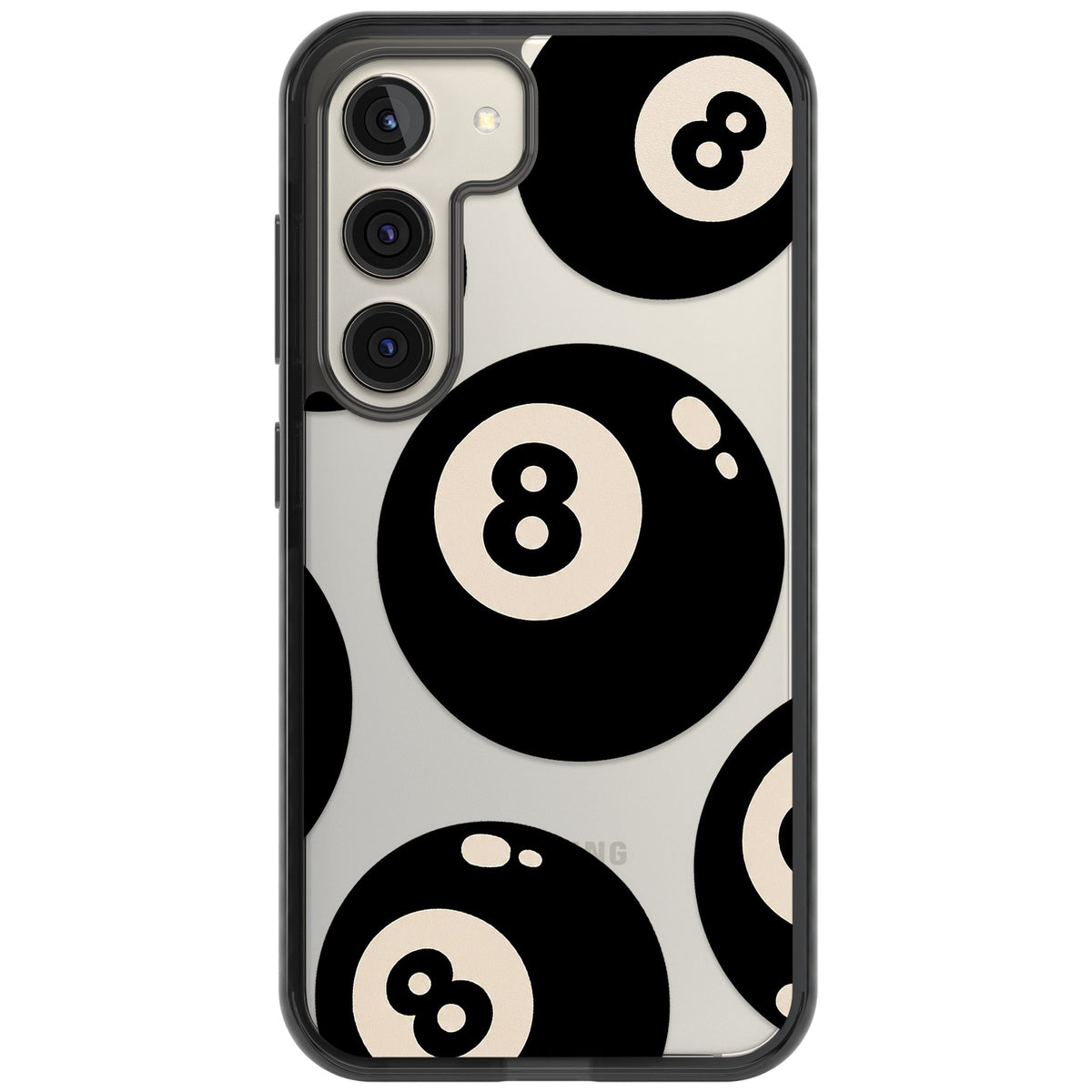 Eights Samsung S22 / Samsung S22 Plus / Samsung S23 / Samsung S23 Plus / Samsung S24 / Samsung S24 Plus Impact Black Phone Case front
