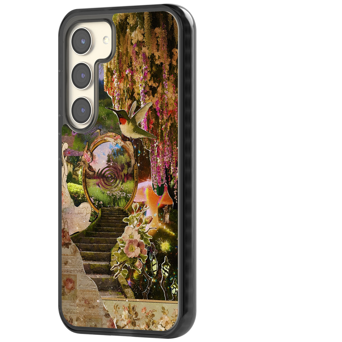 Fairy Portal Samsung S22 / Samsung S22 Plus / Samsung S23 / Samsung S23 Plus / Samsung S24 / Samsung S24 Plus Impact Black Phone Case side