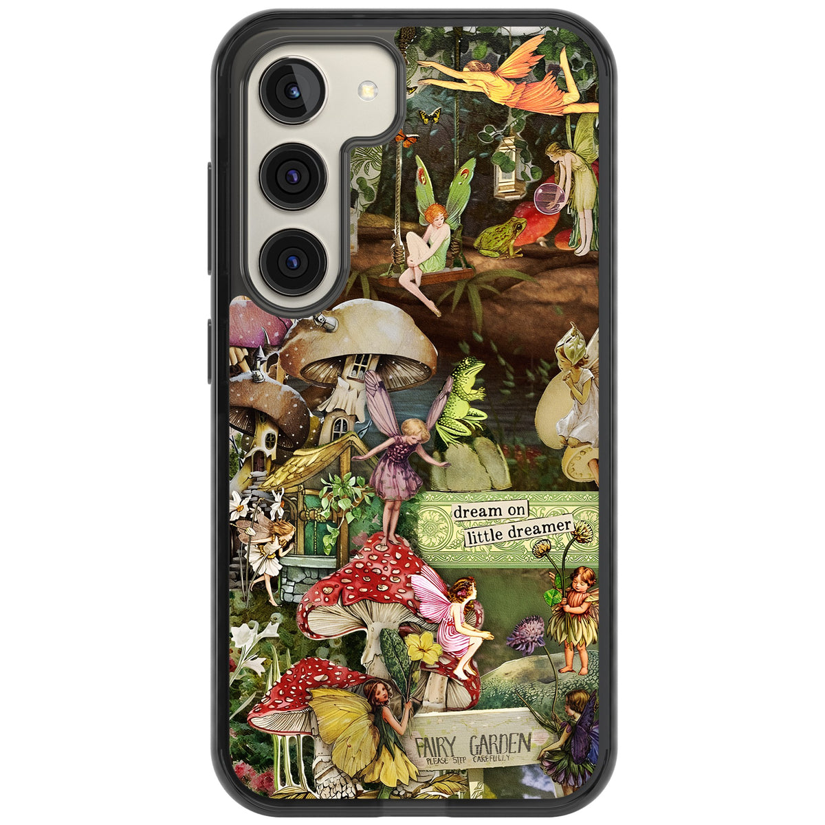 Dreamy Garden Samsung S22 / Samsung S22 Plus / Samsung S23 / Samsung S23 Plus / Samsung S24 / Samsung S24 Plus Impact Black Phone Case front