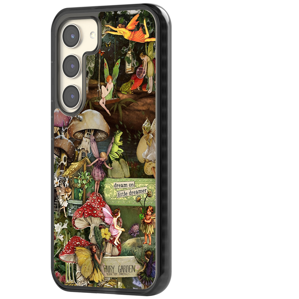 Dreamy Garden Samsung S22 / Samsung S22 Plus / Samsung S23 / Samsung S23 Plus / Samsung S24 / Samsung S24 Plus Impact Black Phone Case side